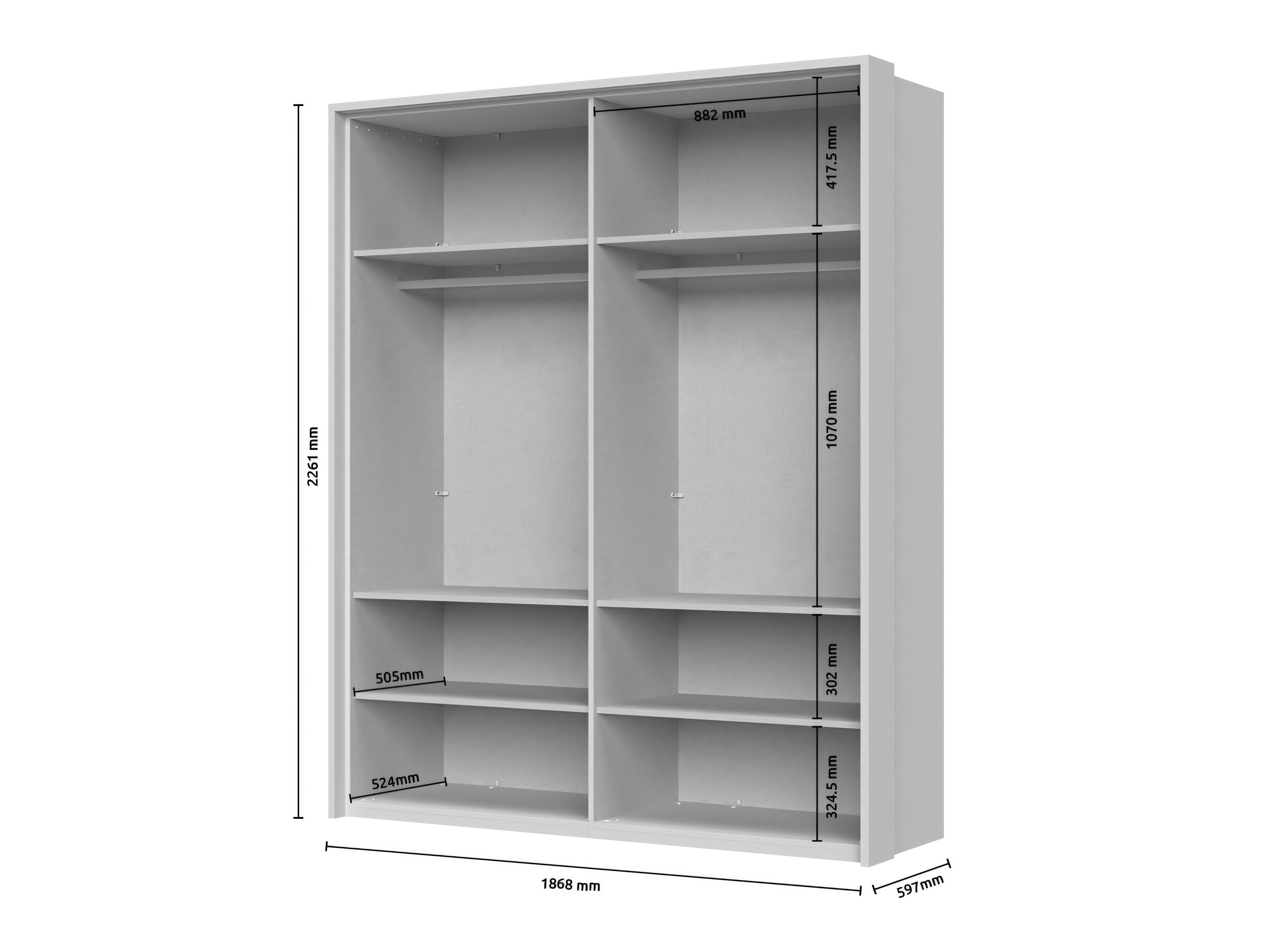 Dulap Tetalo 206 (Alb)