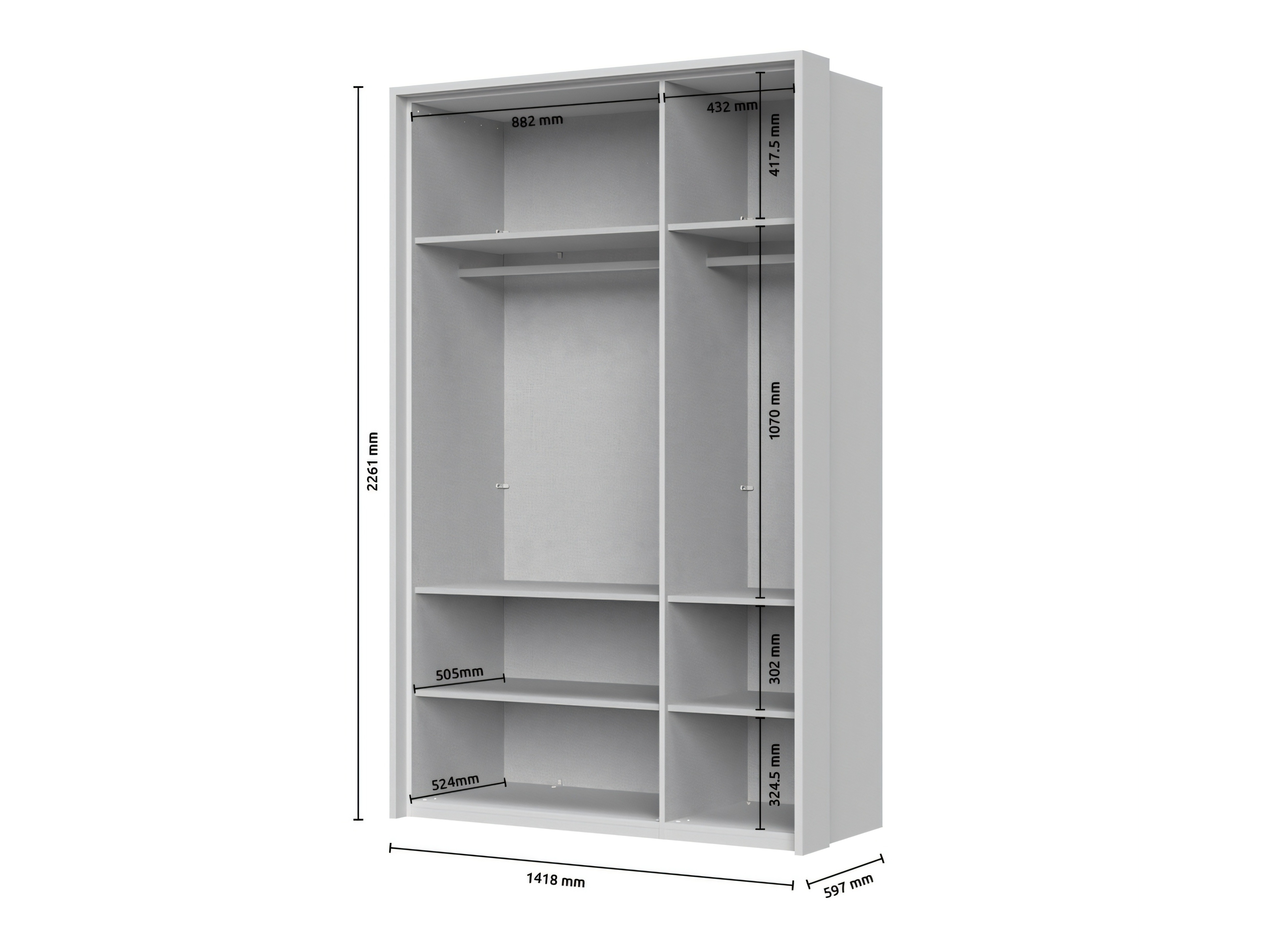 Dulap Tetalo 205 (Alb)