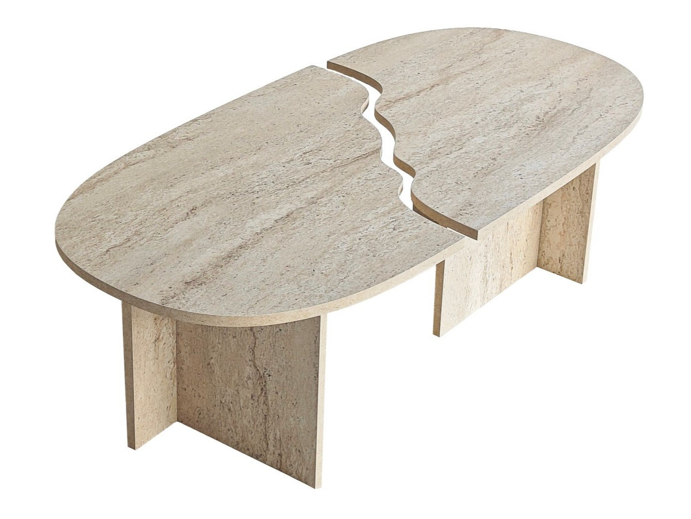 Măsuță de cafea Kailua 2817 (Travertin ușor)
