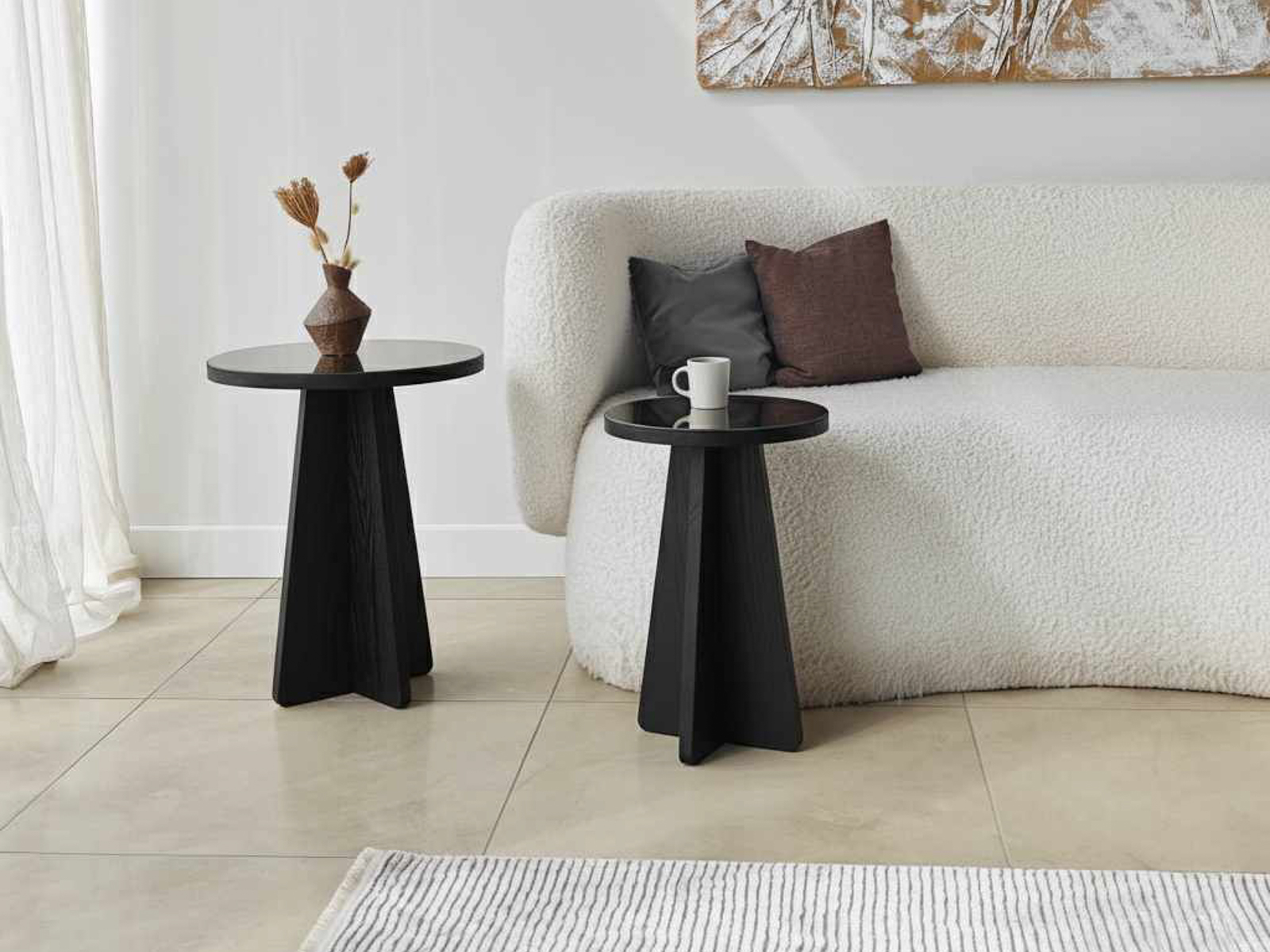 Set măsuțe laterale Kailua 2821 (Negru)