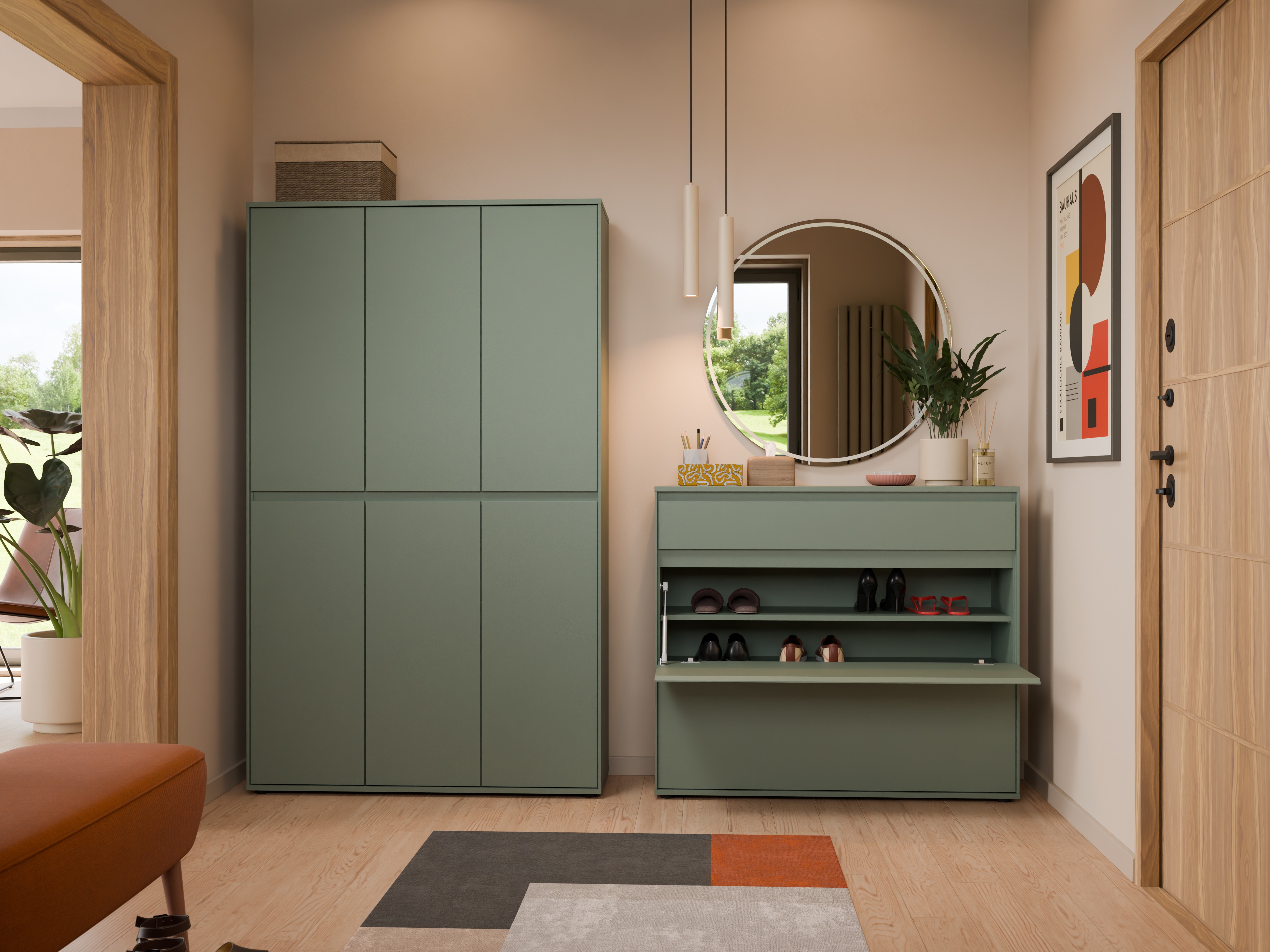 Dulap pantofi Torfiou 102 (Verde)