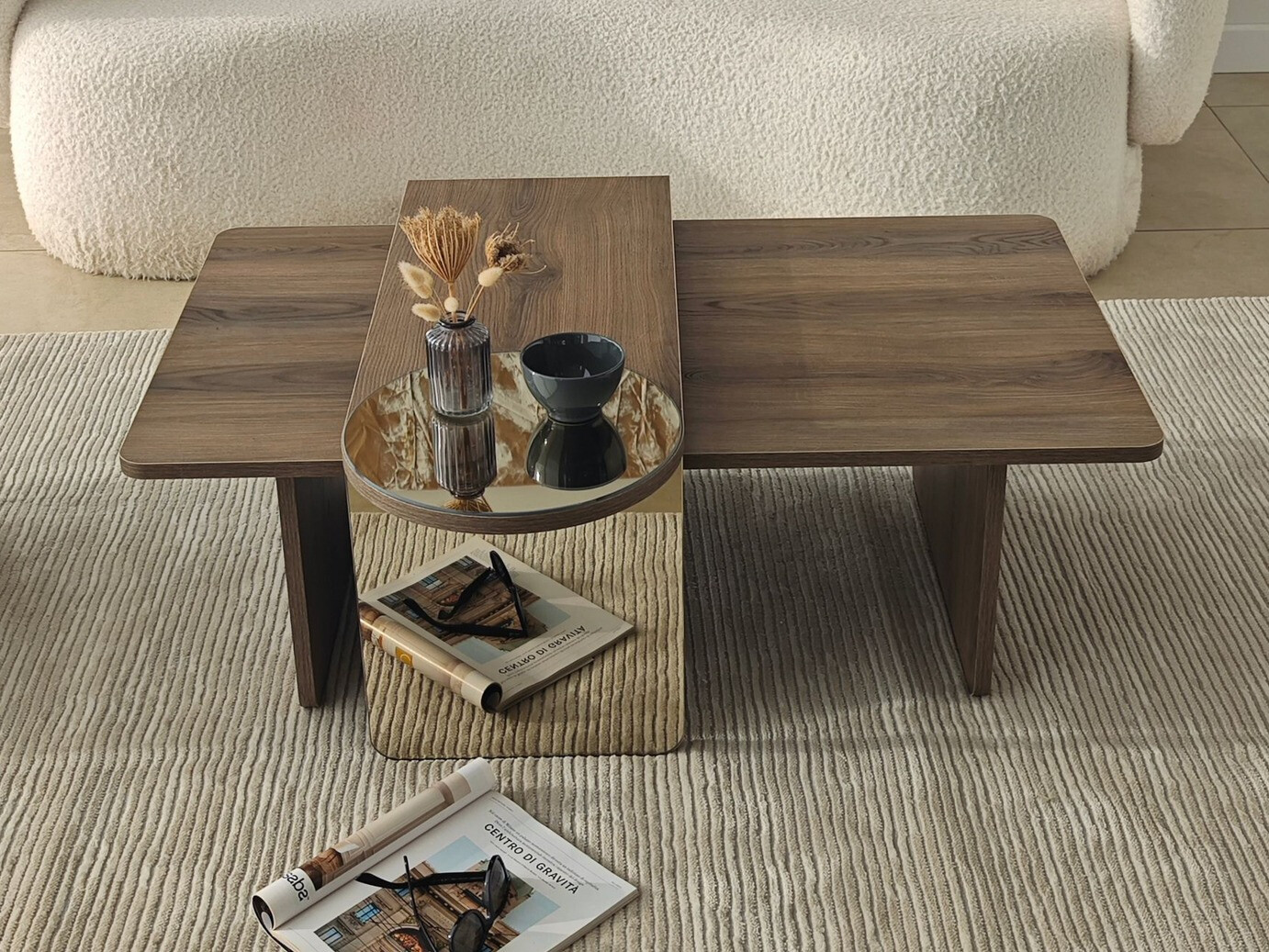 Set de măsuțe de cafea Kailua 2822 (Nuc)