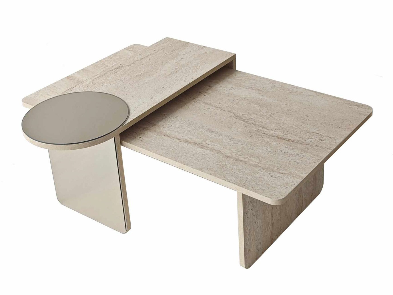 Set de măsuțe de cafea Kailua 2822 (Travertin ușor)