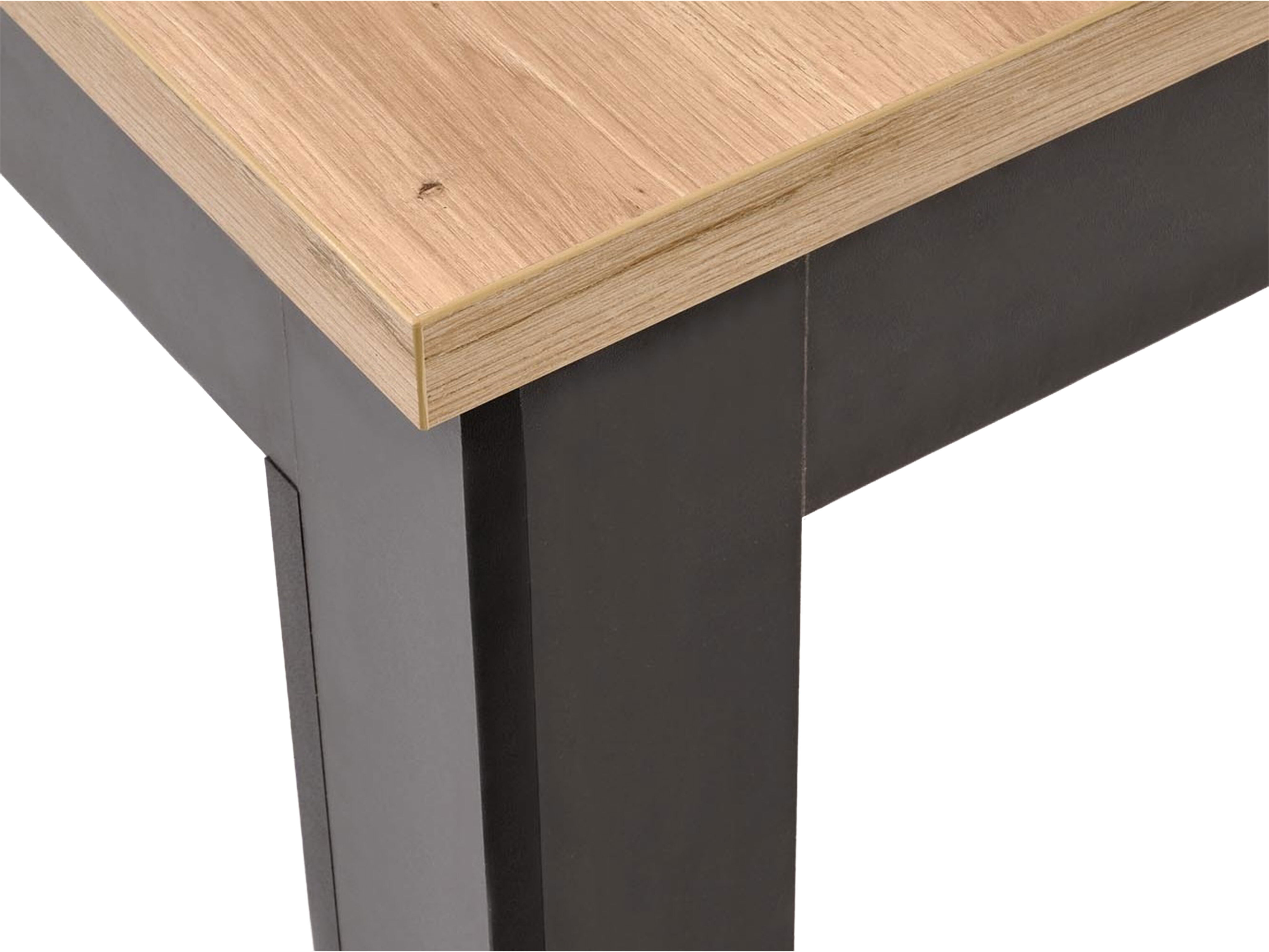 Masă Houston 2165 (Stejar artizan + Negru)