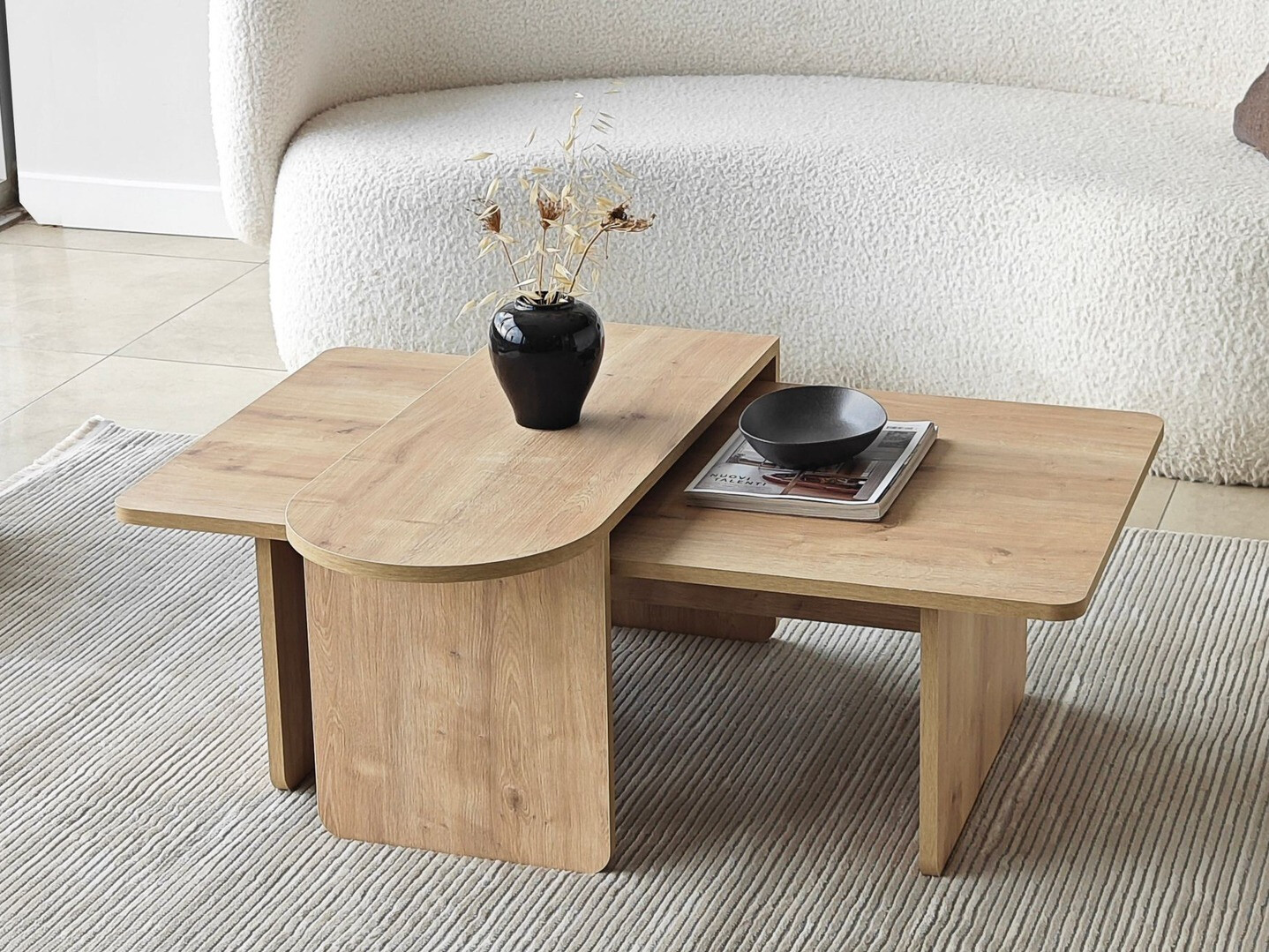 Set de măsuțe de cafea Kailua 2824 (Stejar)