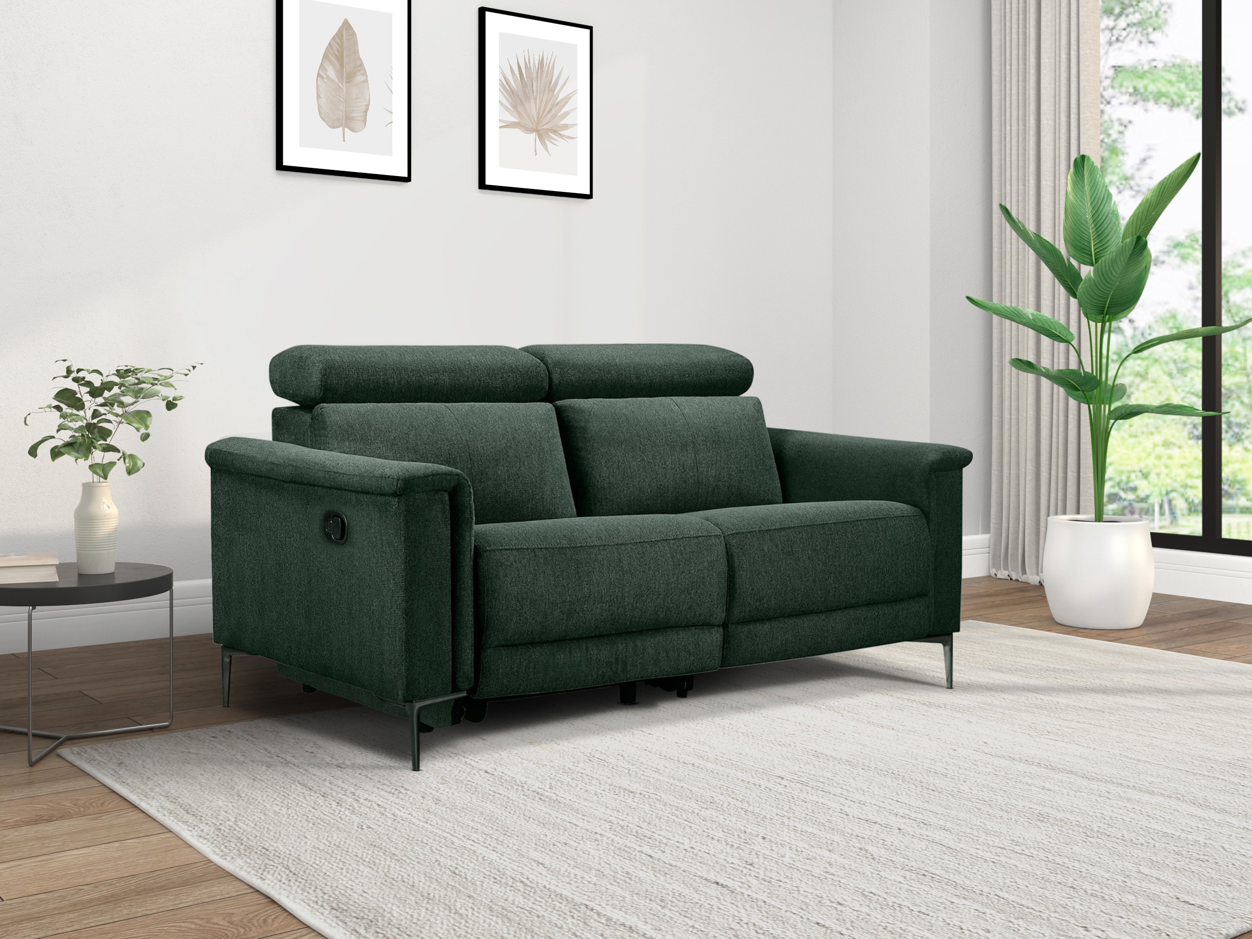 Canapea recliner Evamare 100 (Verde închis)