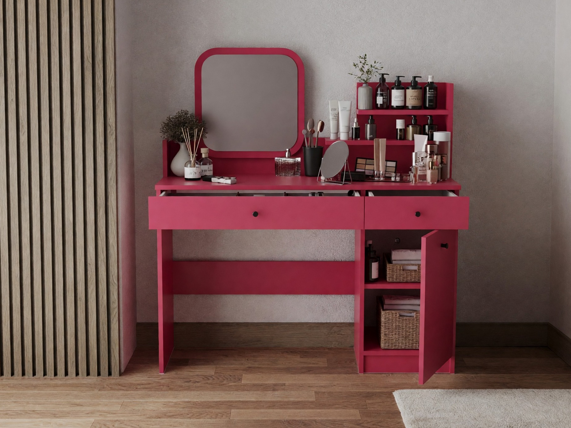 Măsuță de machiaj Kailua 2826 (Roze)