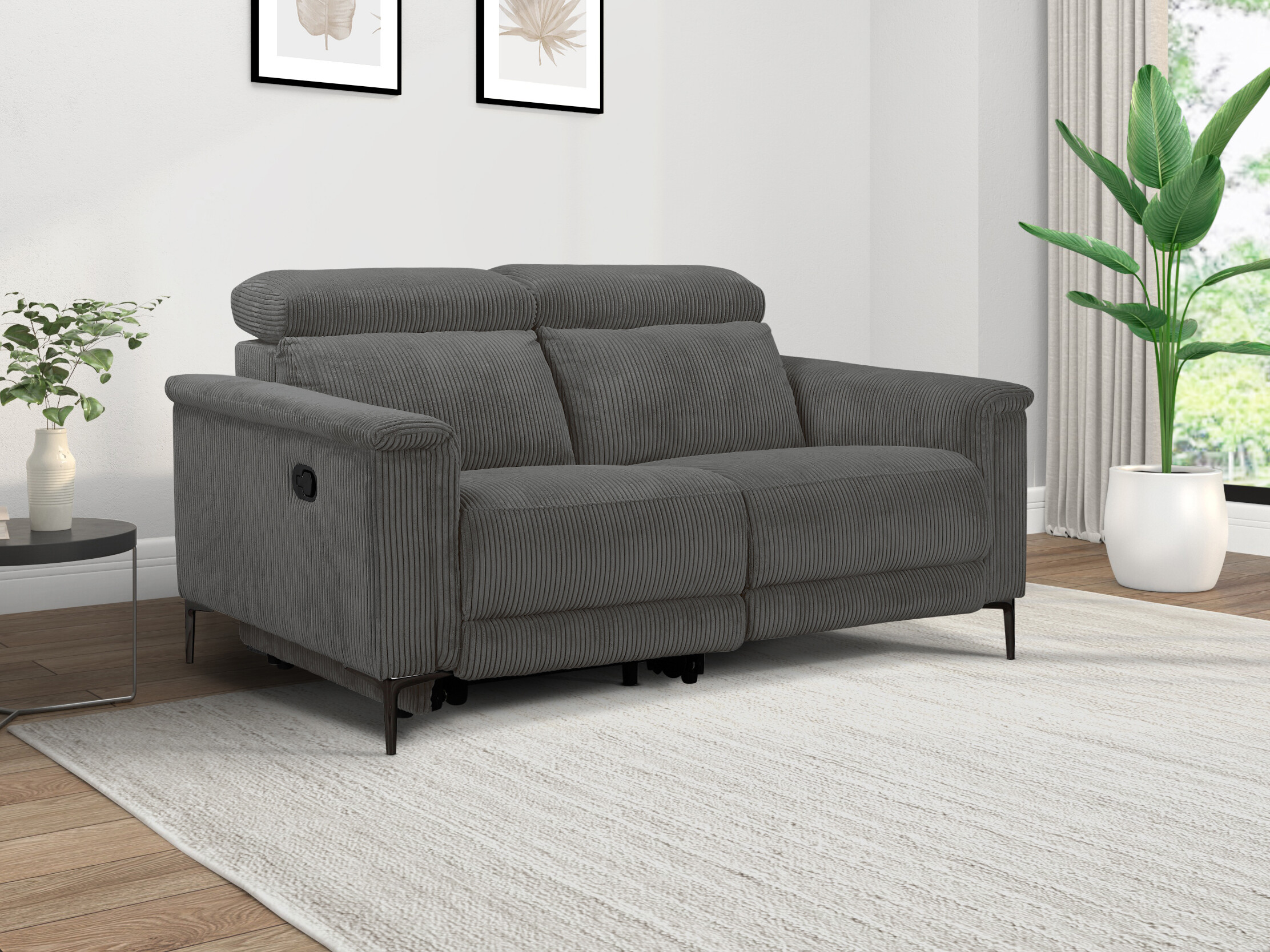 Canapea recliner Evamare 100 (Gri inchis)