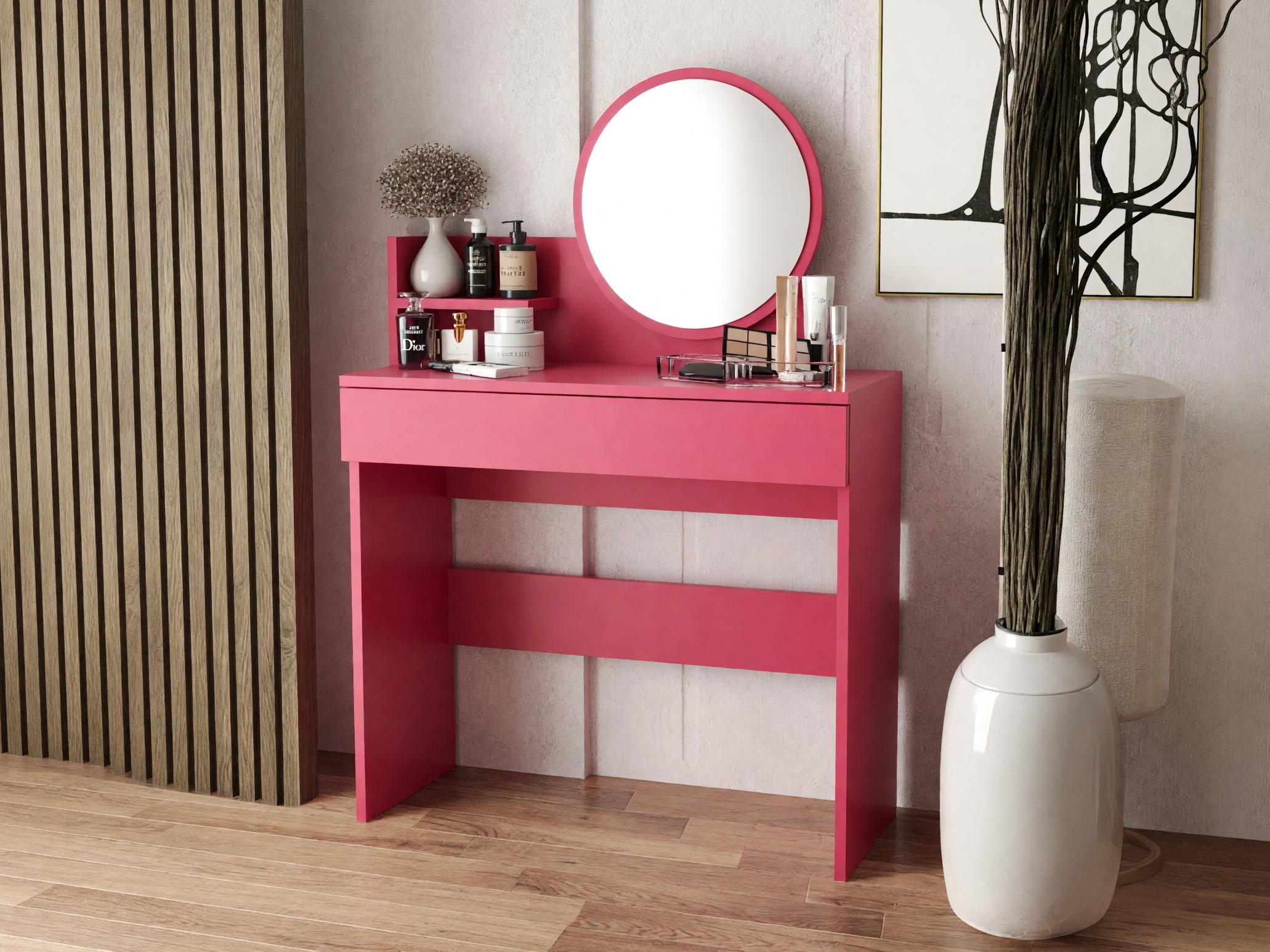 Măsuță de machiaj Kailua 2828 (Roze)