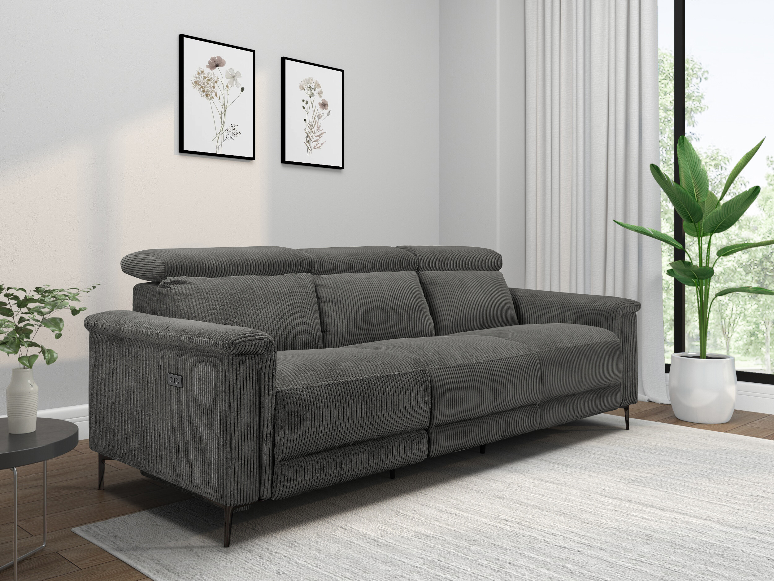 Canapea recliner Evamare 103 (Gri inchis)