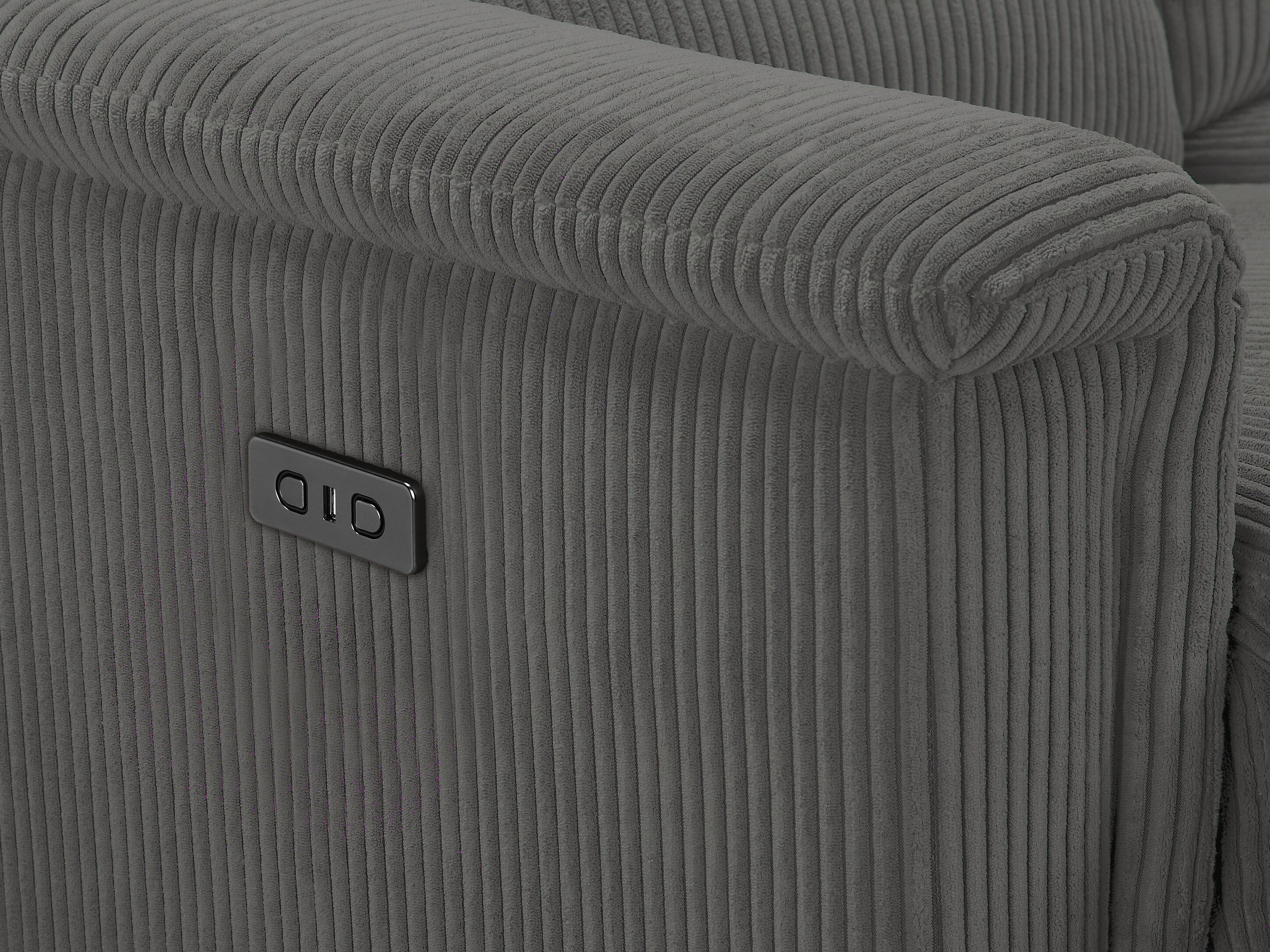 Canapea recliner Evamare 103 (Gri inchis)