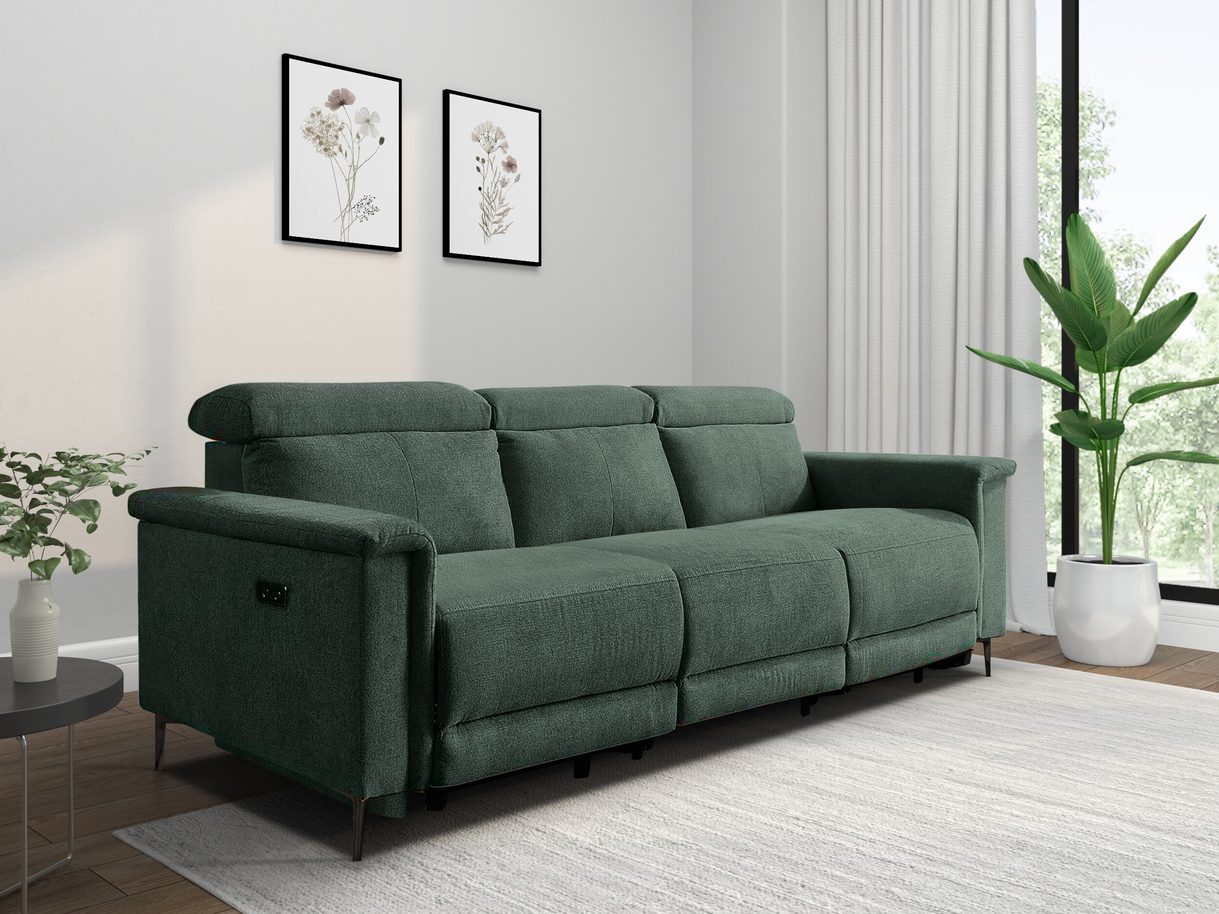 Canapea recliner Evamare 103 (Verde închis)