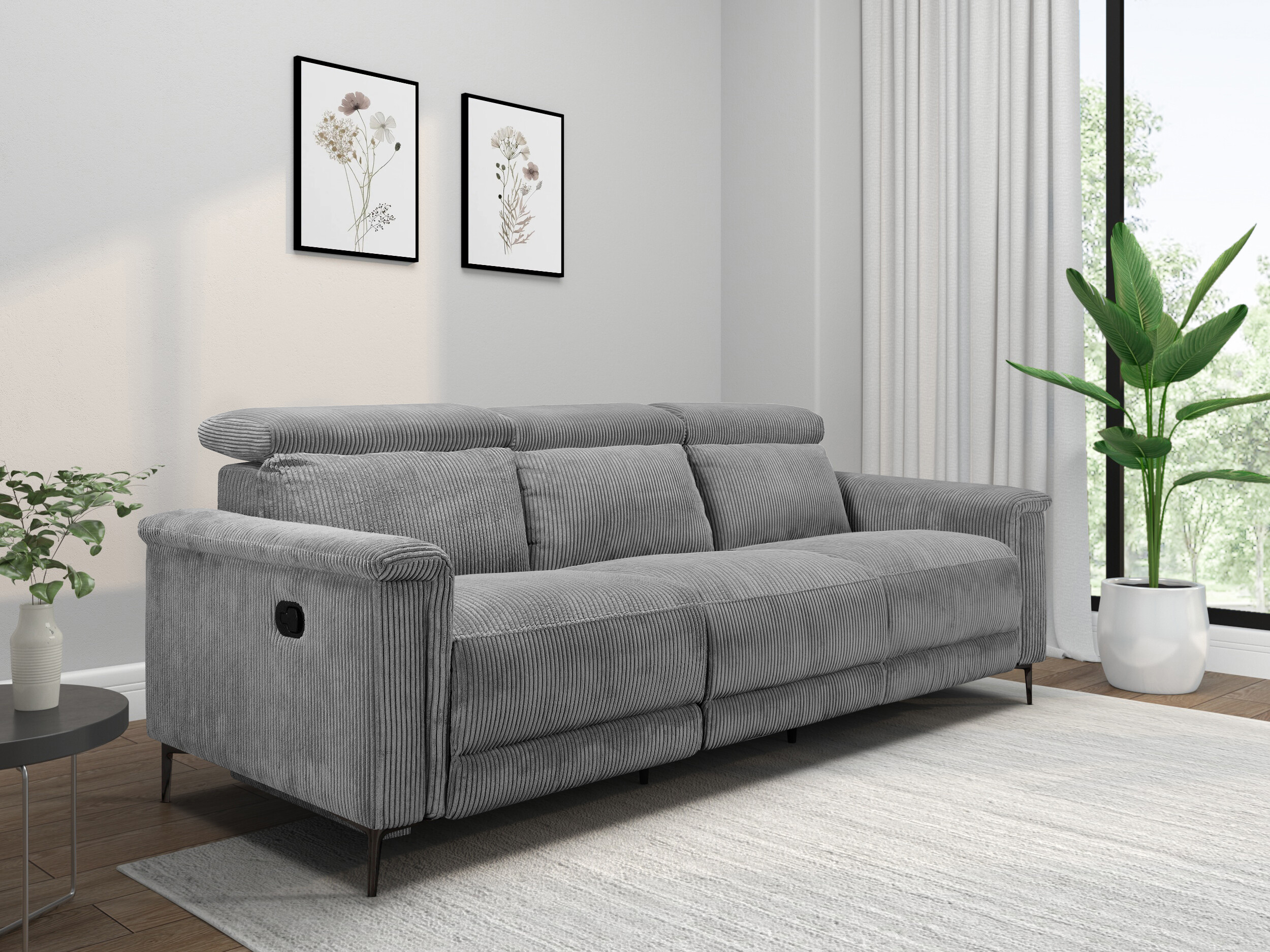 Canapea recliner Evamare 104 (Gri deschis)