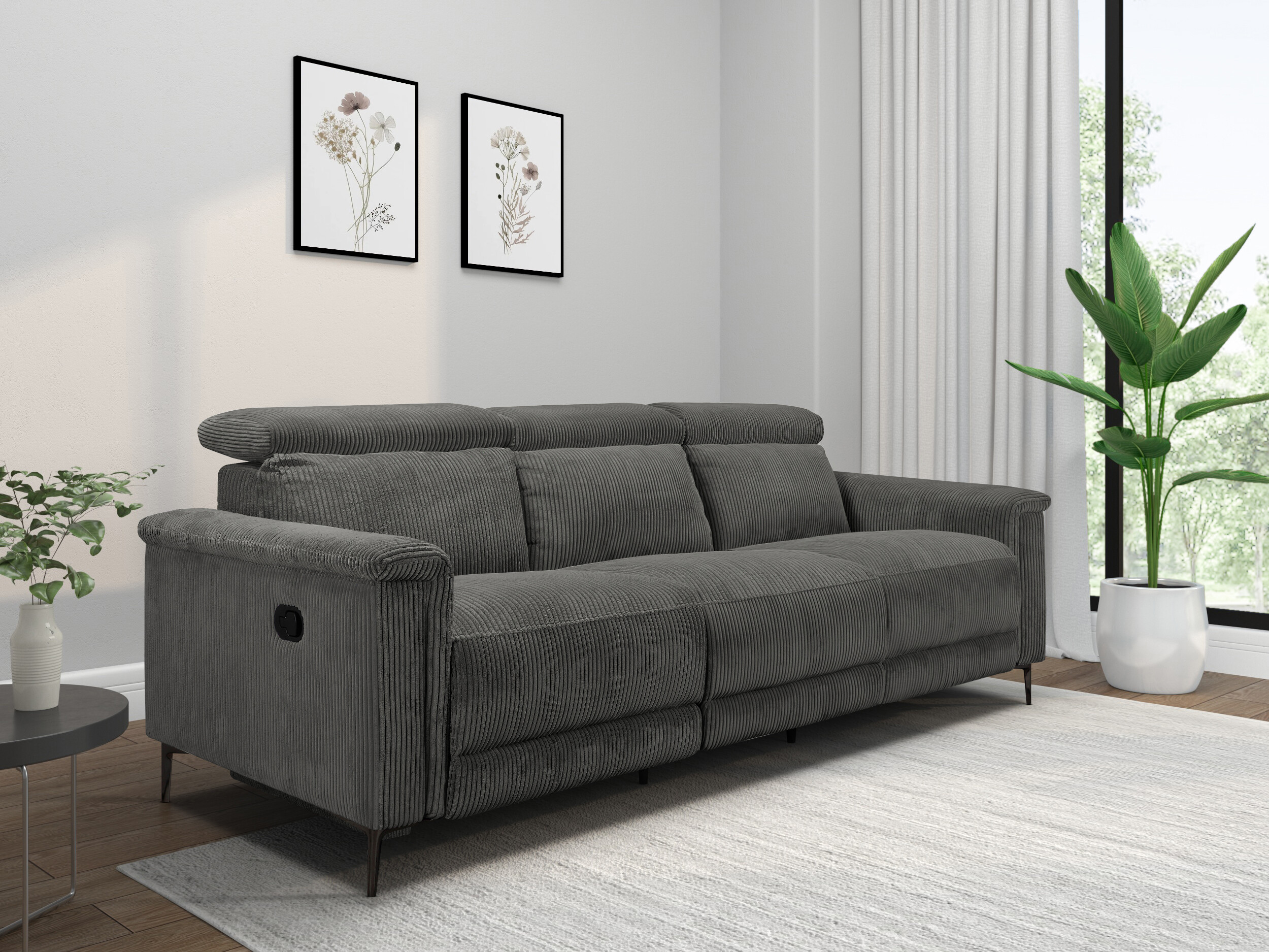 Canapea recliner Evamare 104 (Gri inchis)
