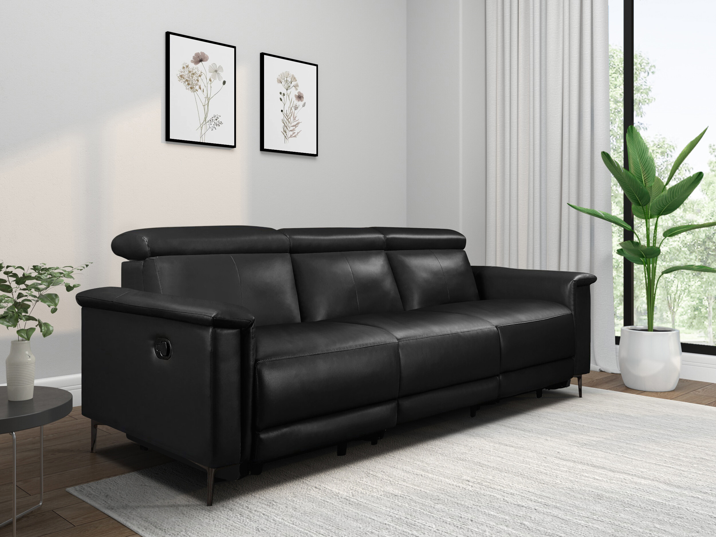 Canapea recliner Evamare 104 (Negru)