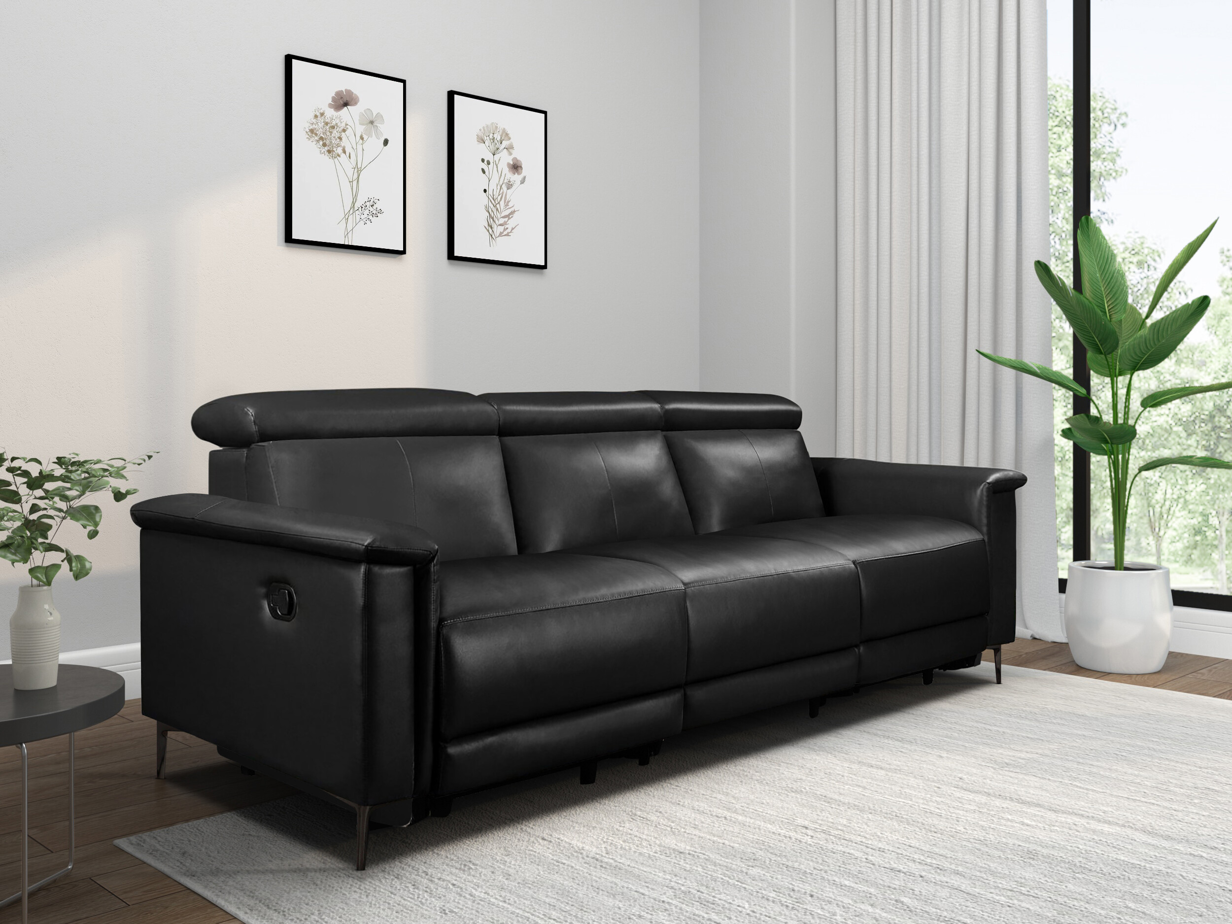Canapea recliner Evamare 104 (Negru)