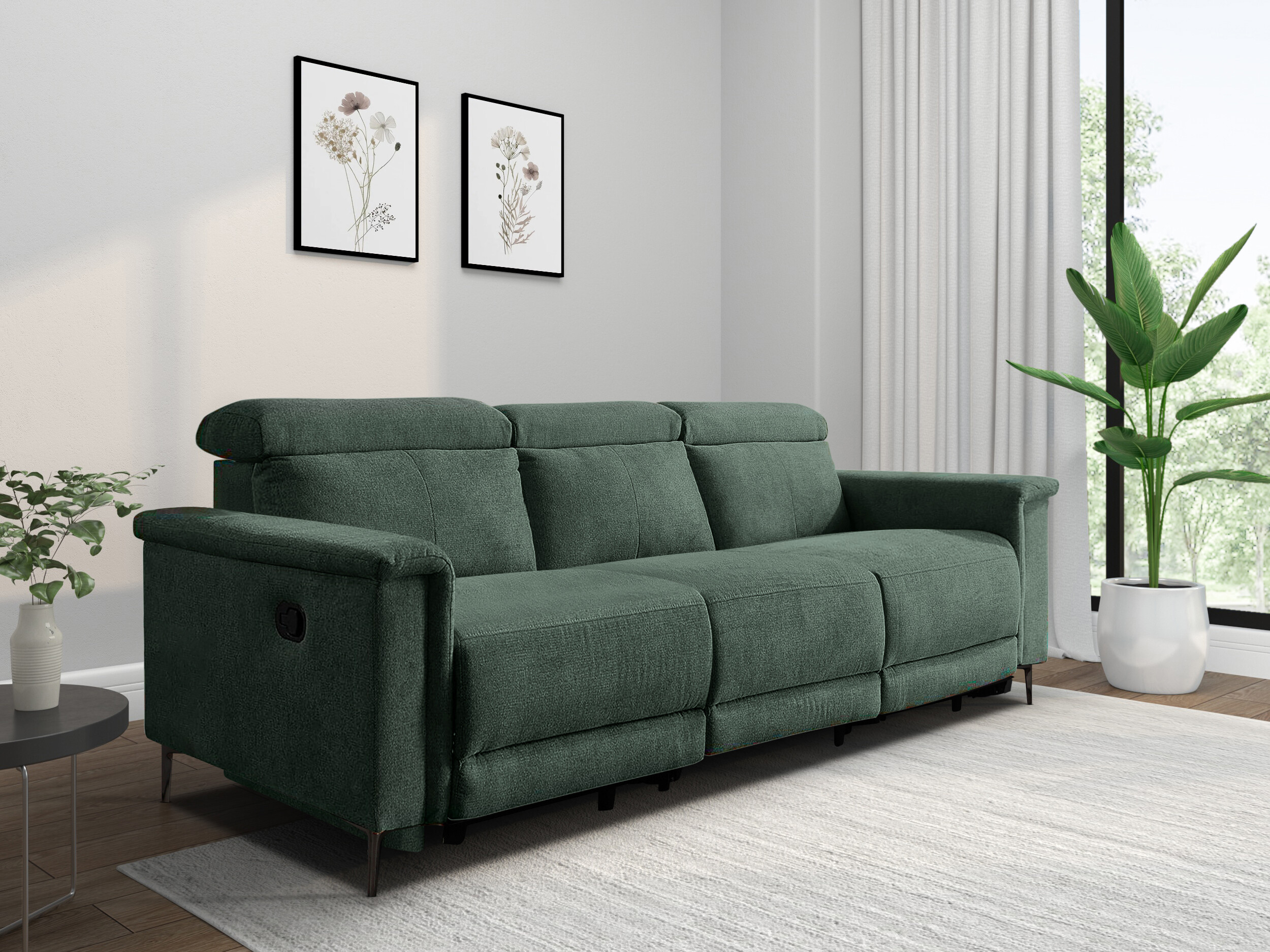 Canapea recliner Evamare 104 (Verde închis)