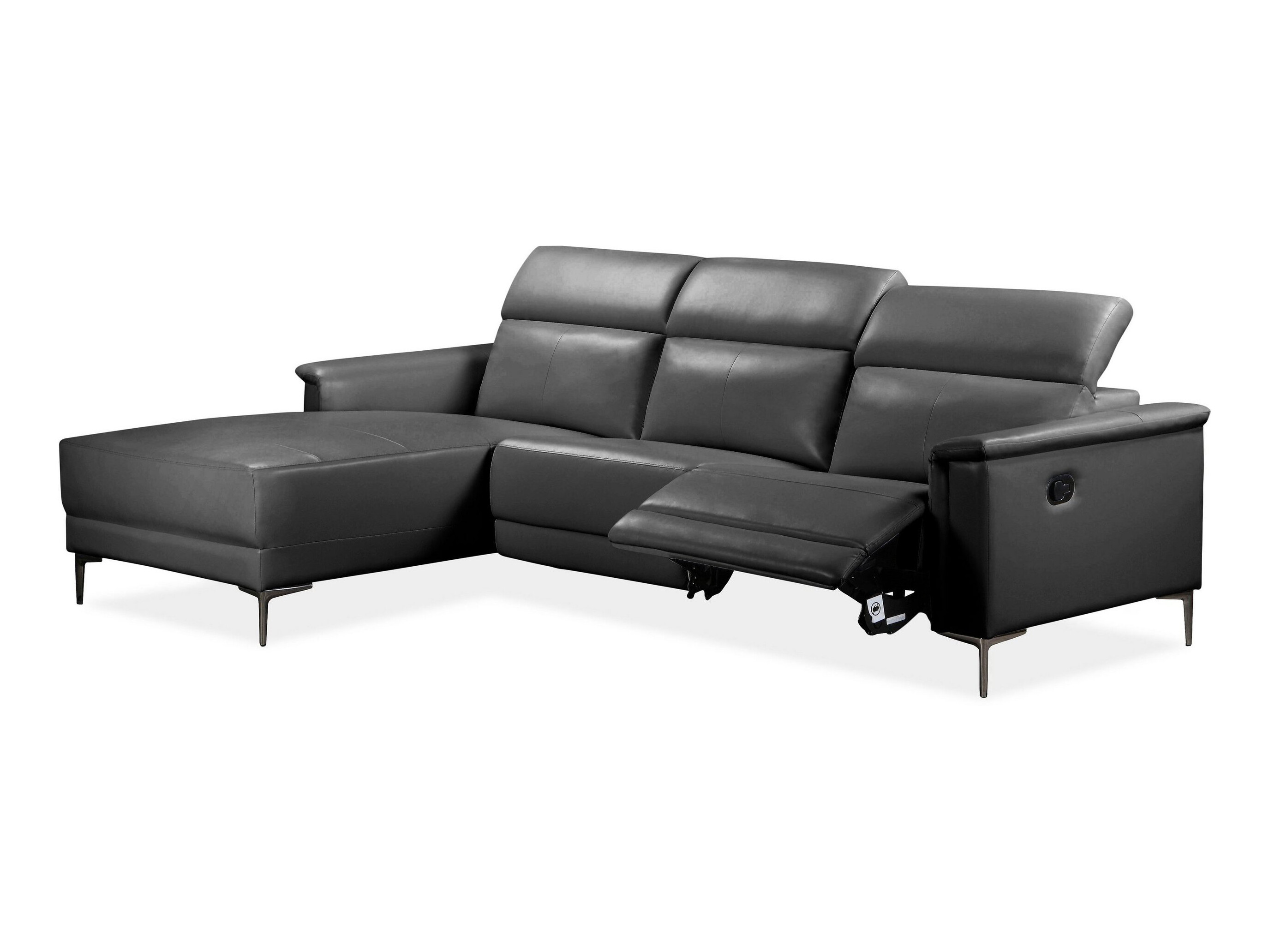 Colțar cu recliner Evamare 106 (Negru)