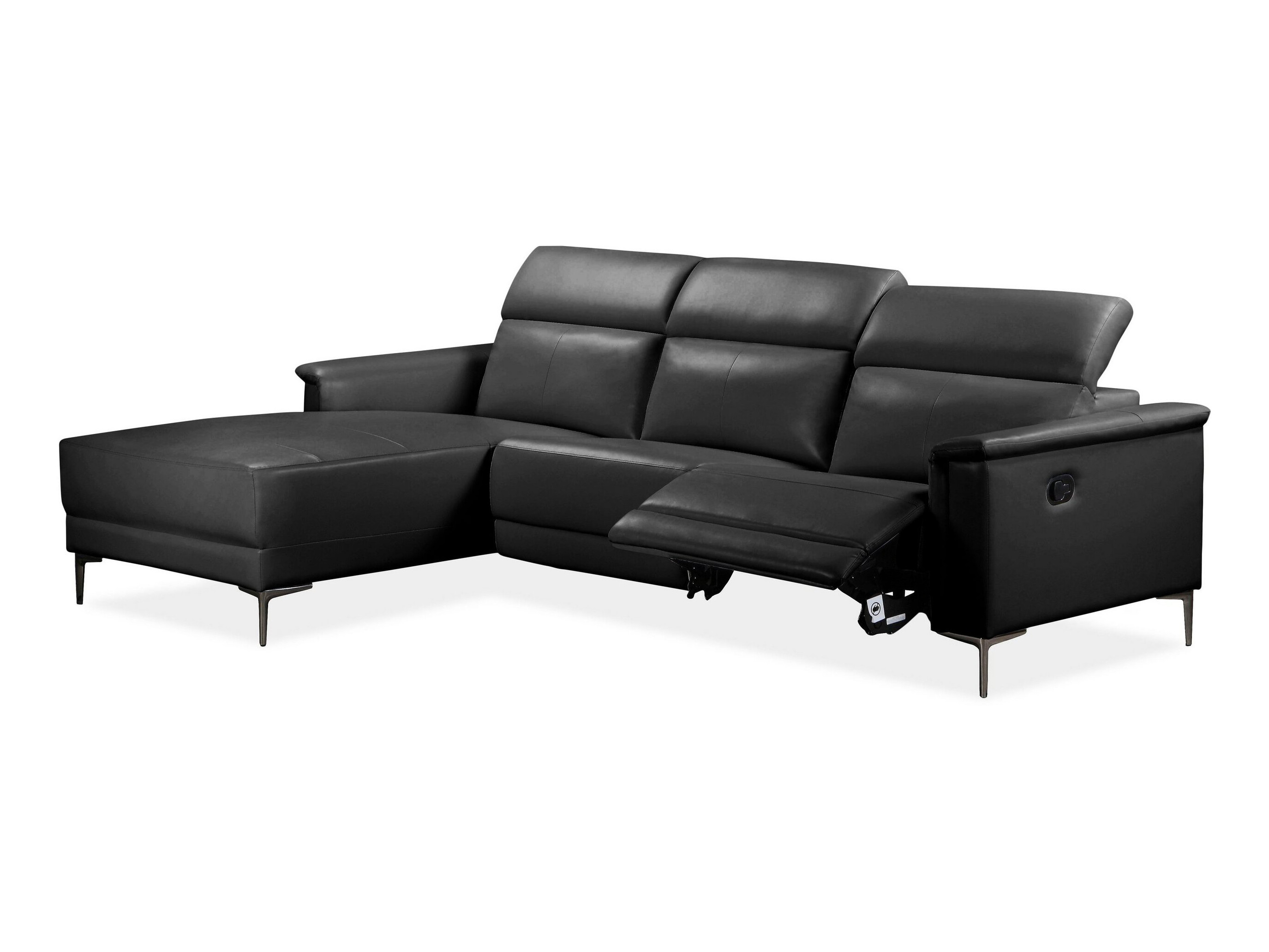 Colțar cu recliner Evamare 106 (Negru)