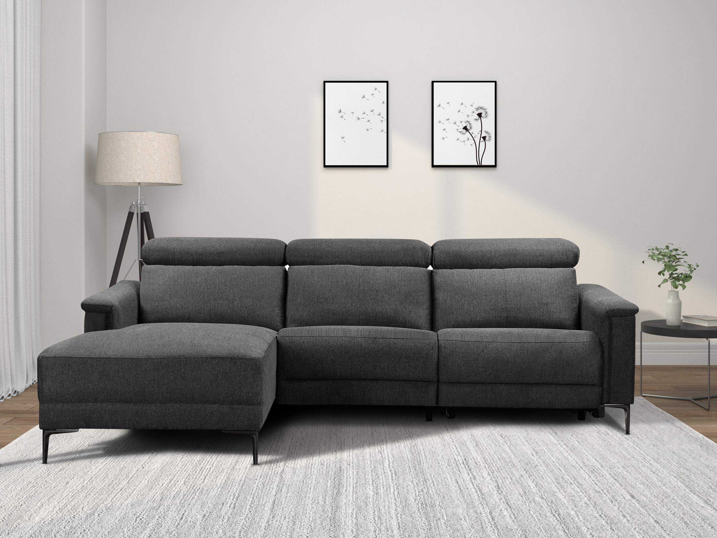 Colțar cu recliner Evamare 105 (Antracit)