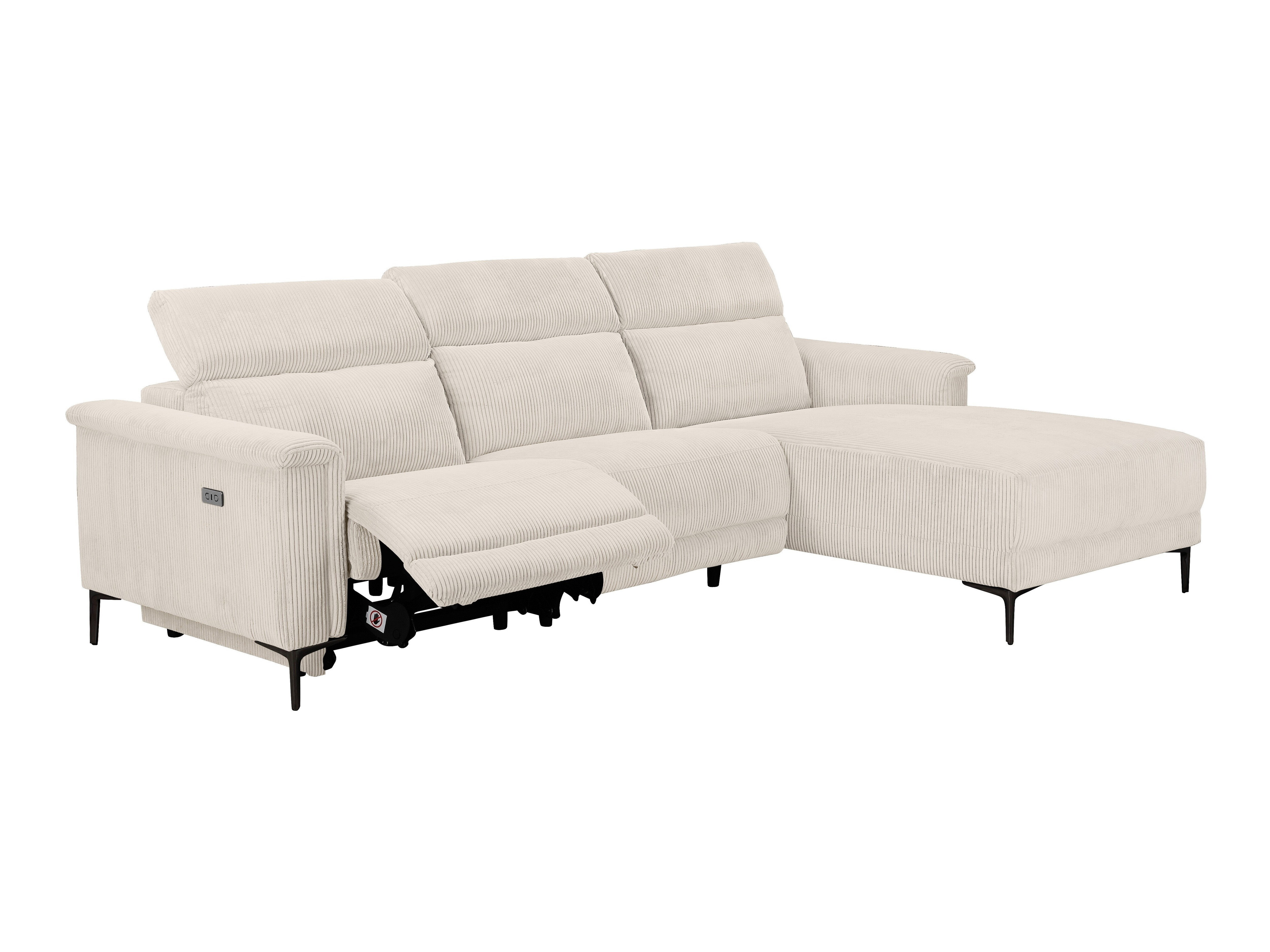 Colțar cu recliner Evamare 105 (Crem)
