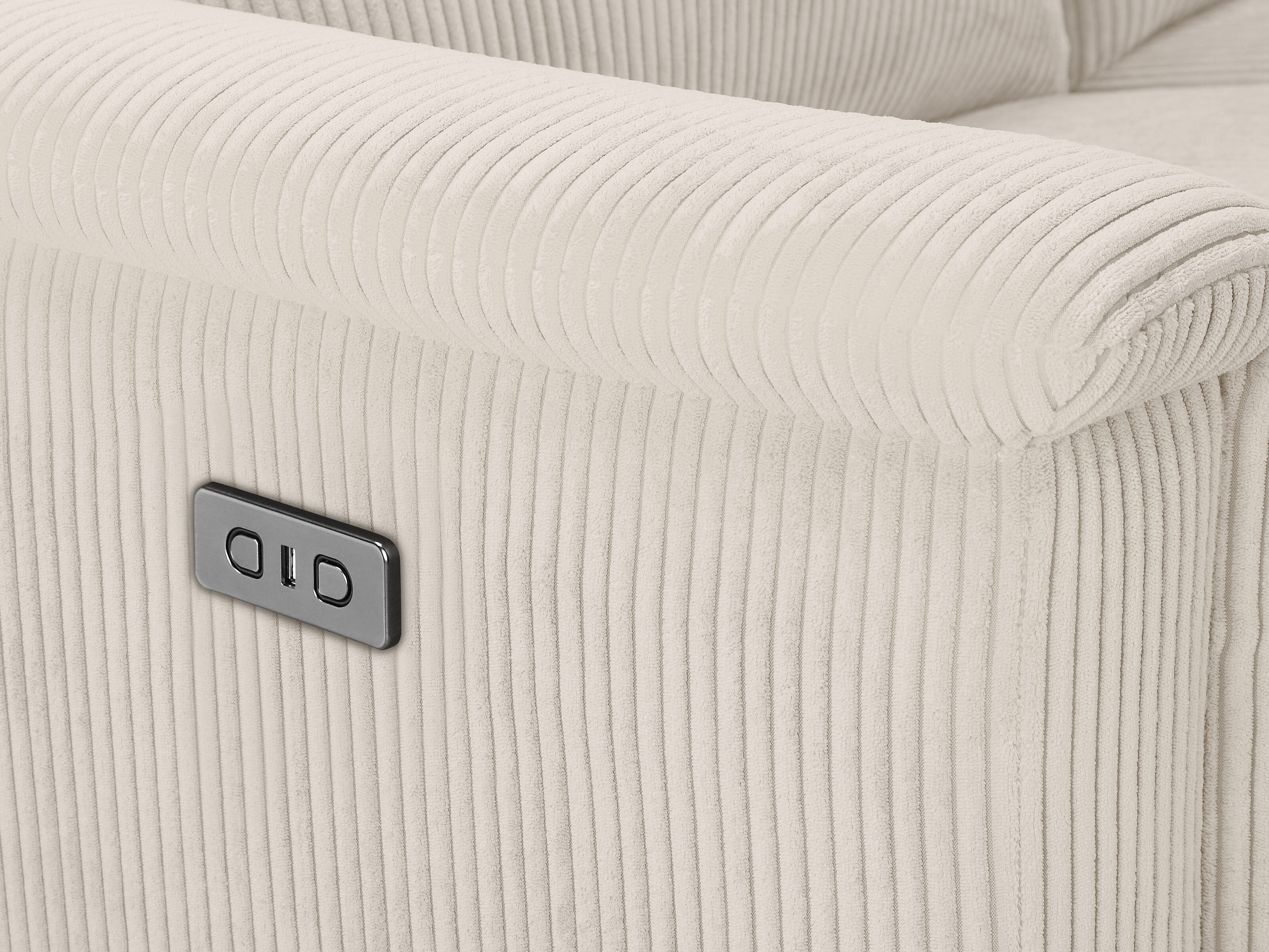 Colțar cu recliner Evamare 105 (Crem)