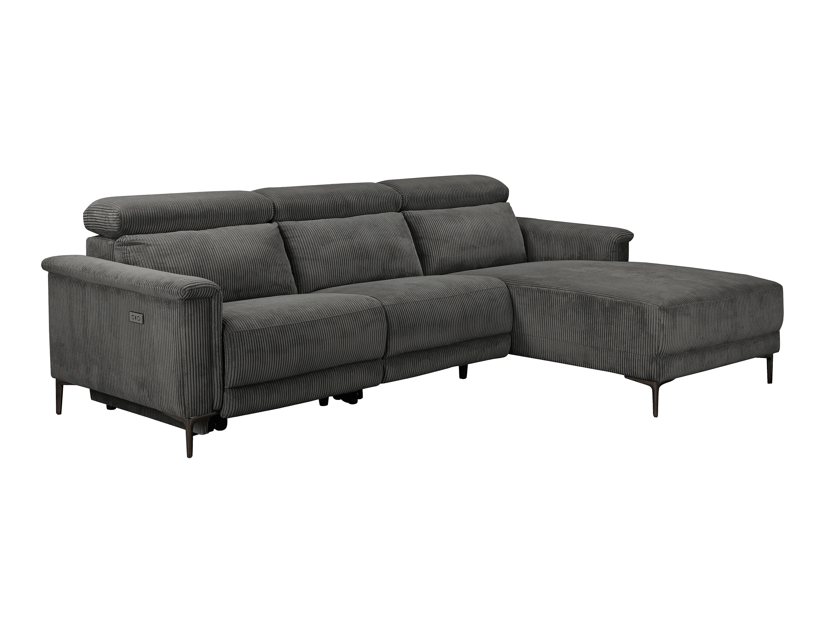 Colțar cu recliner Evamare 105 (Gri inchis)