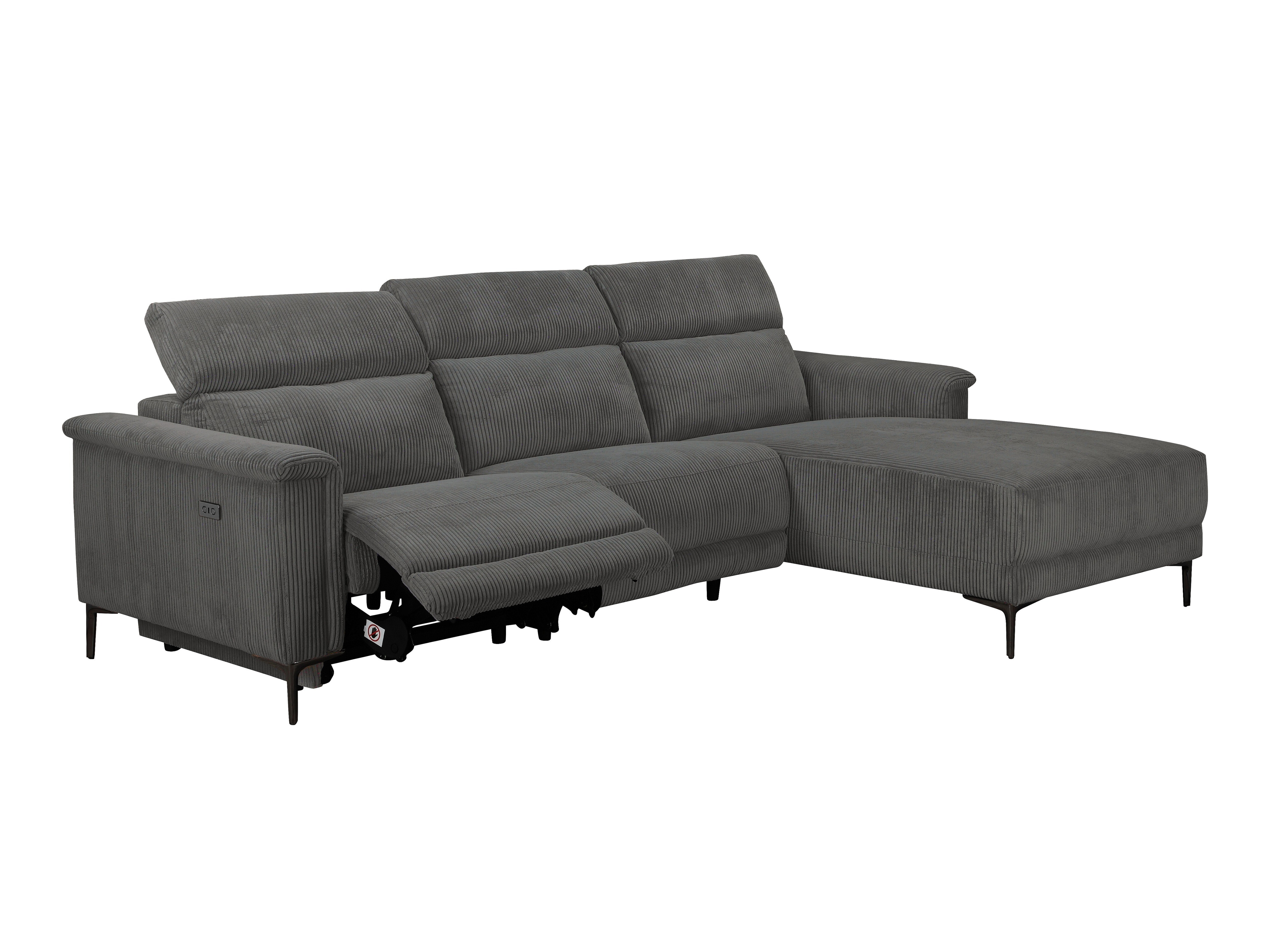 Colțar cu recliner Evamare 105 (Gri inchis)