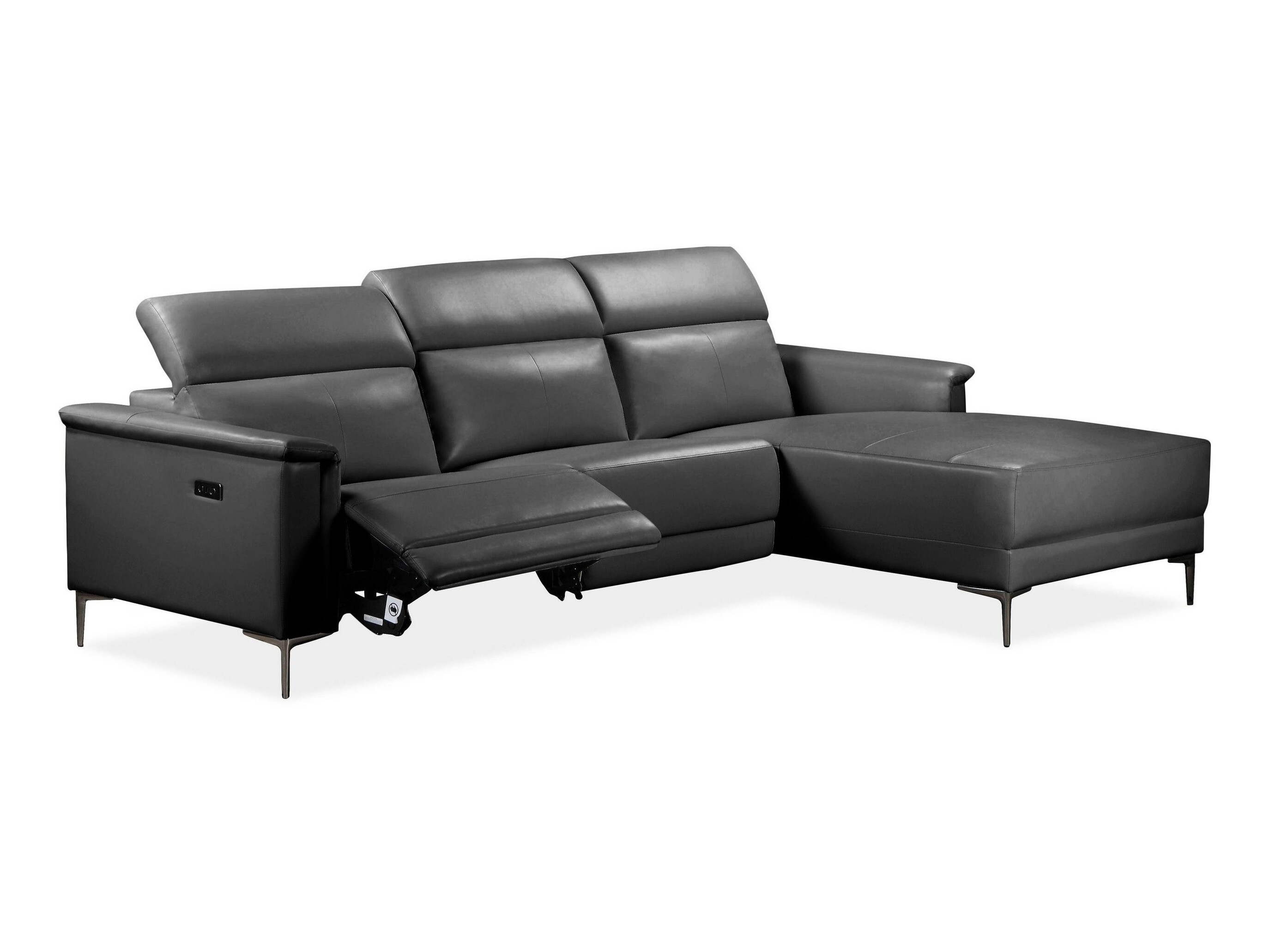 Colțar cu recliner Evamare 105 (Negru)