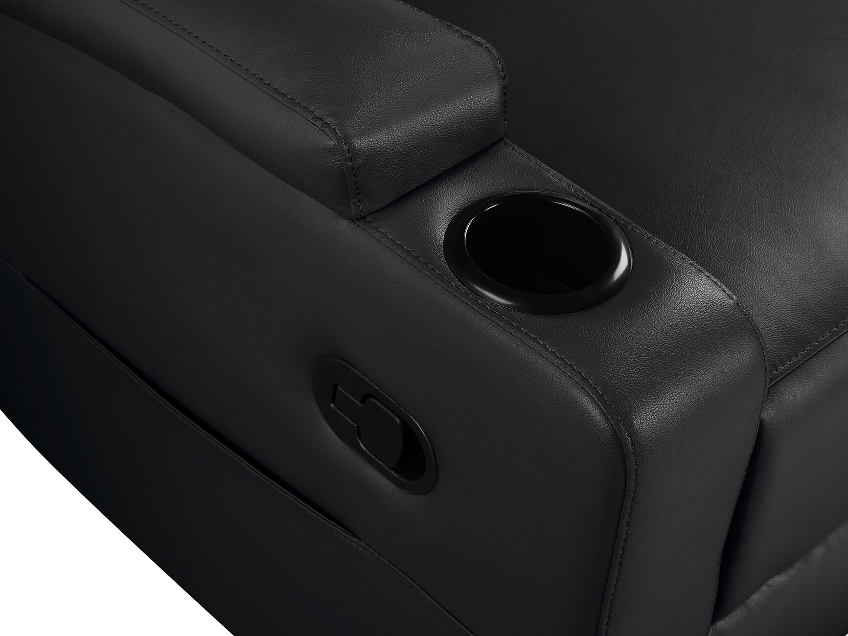 Canapea recliner Denton 1566 (Negru)