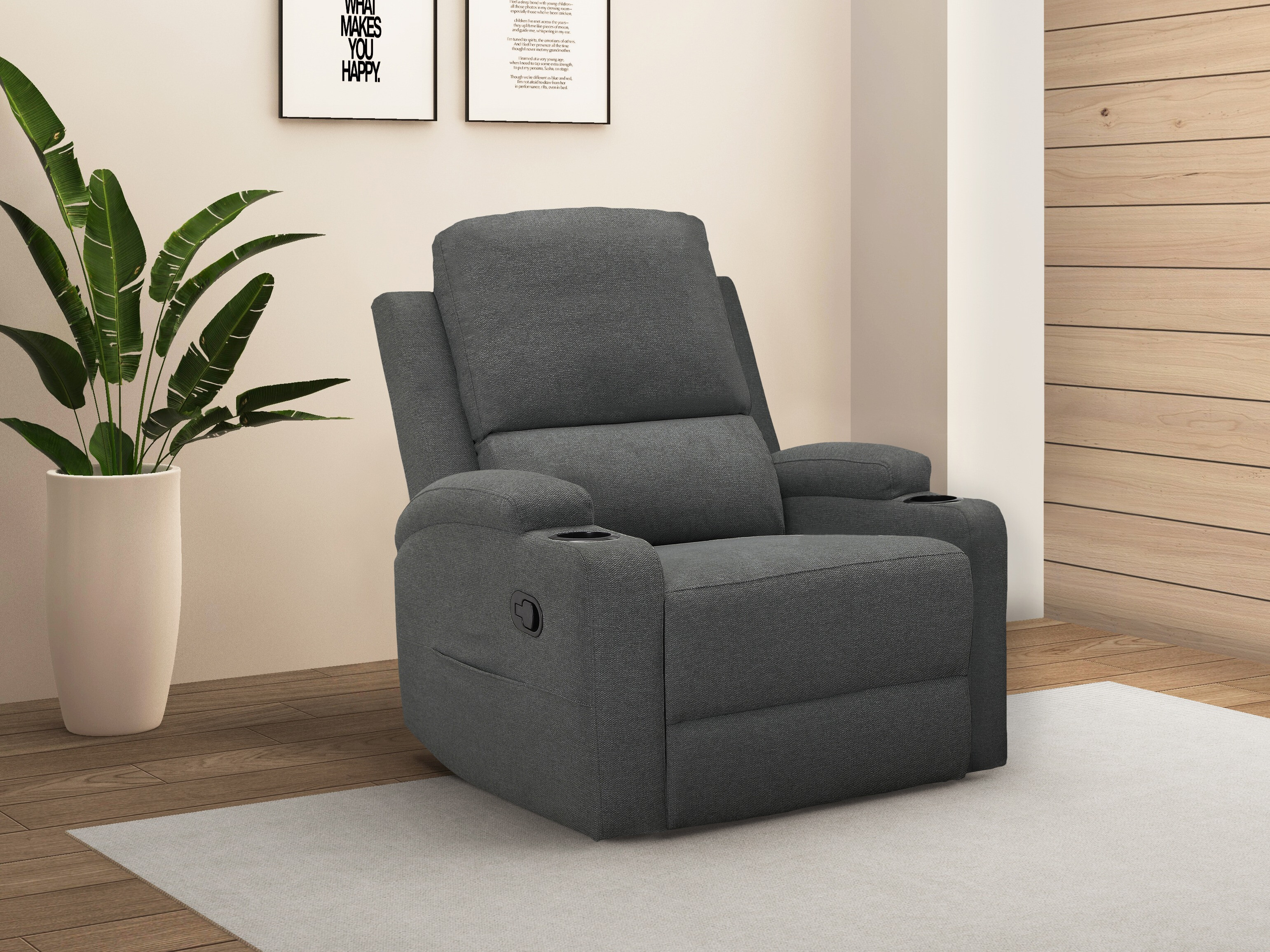 Fotoliu recliner Denton 1565 (Antracit)