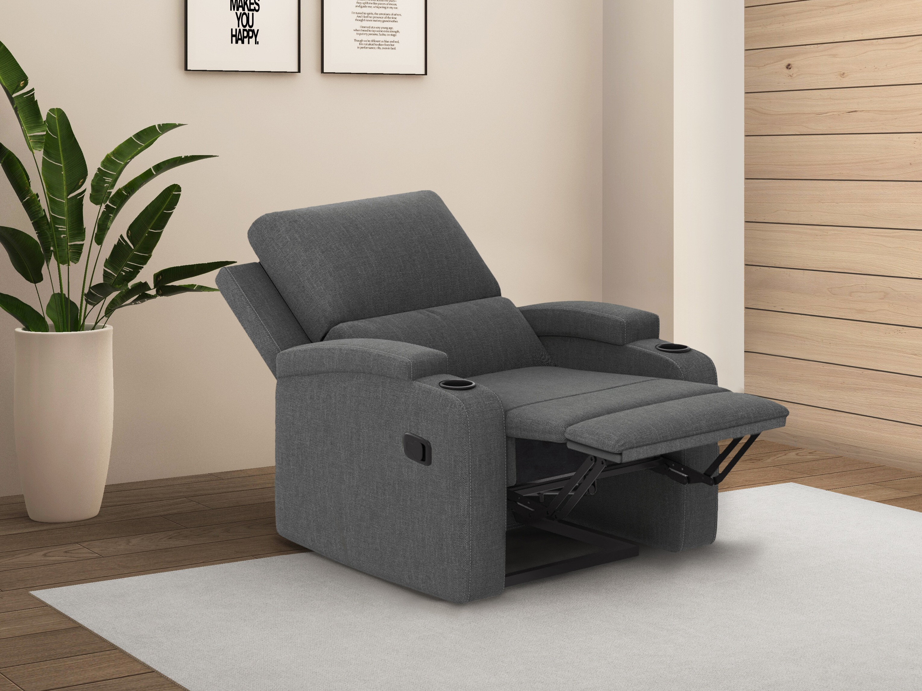 Fotoliu recliner Denton 1565 (Antracit)