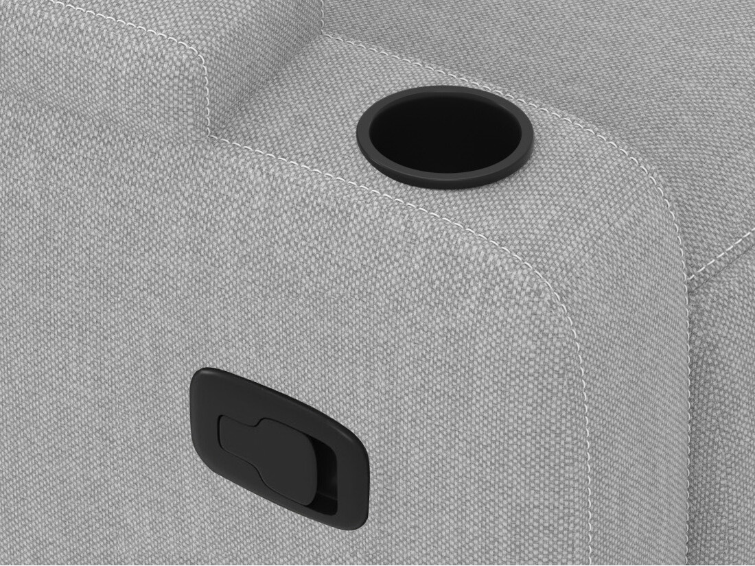 Fotoliu recliner Denton 1565 (Gri deschis)