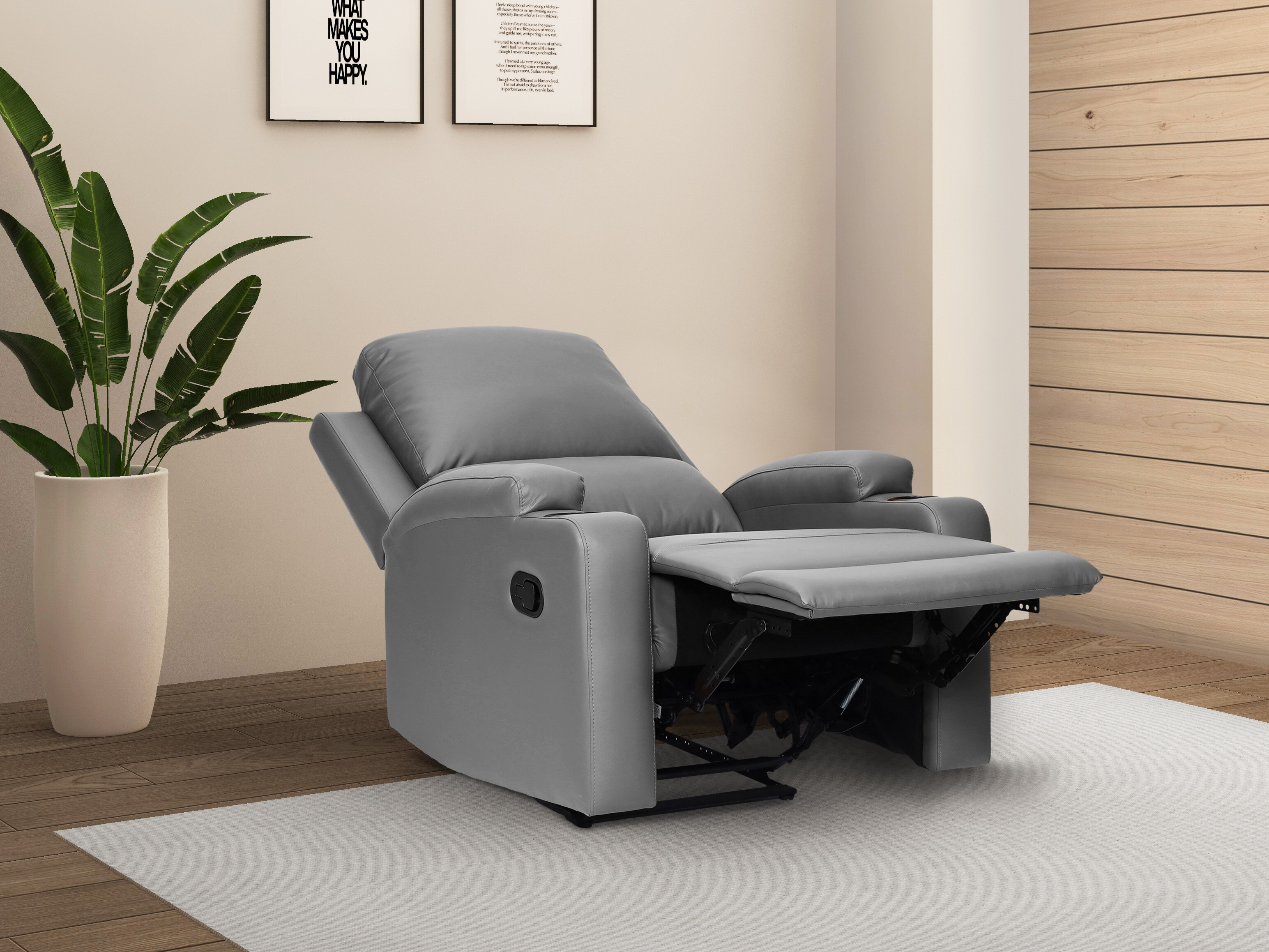Fotoliu recliner Denton 1565 (Gri)
