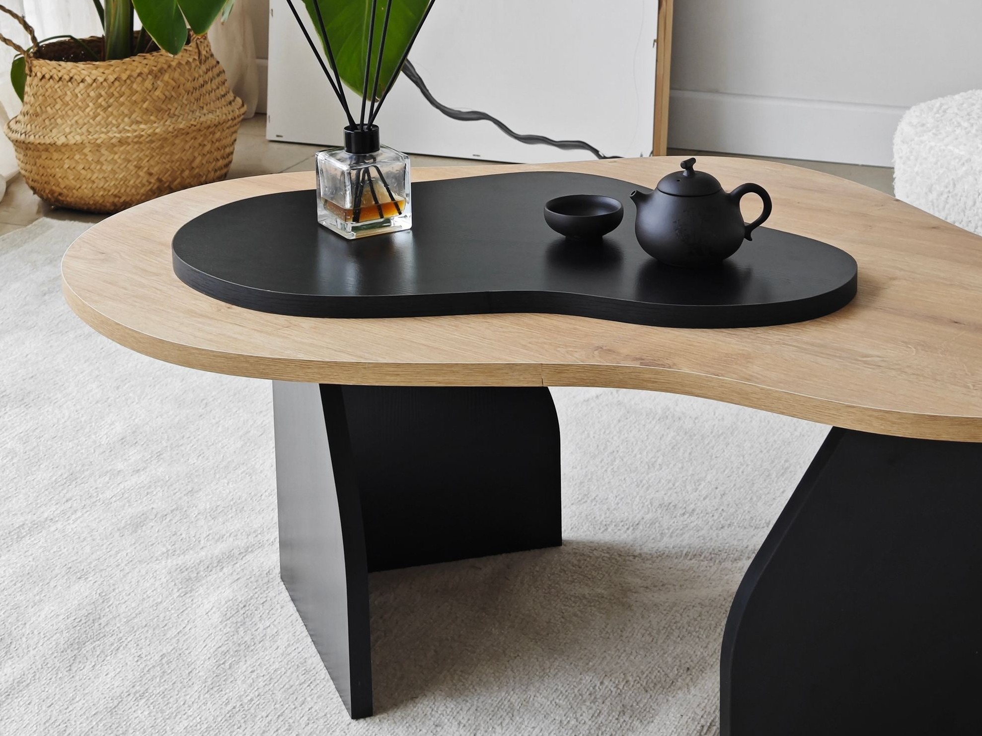 Măsuță de cafea Kailua 2633 (Stejar + Negru)
