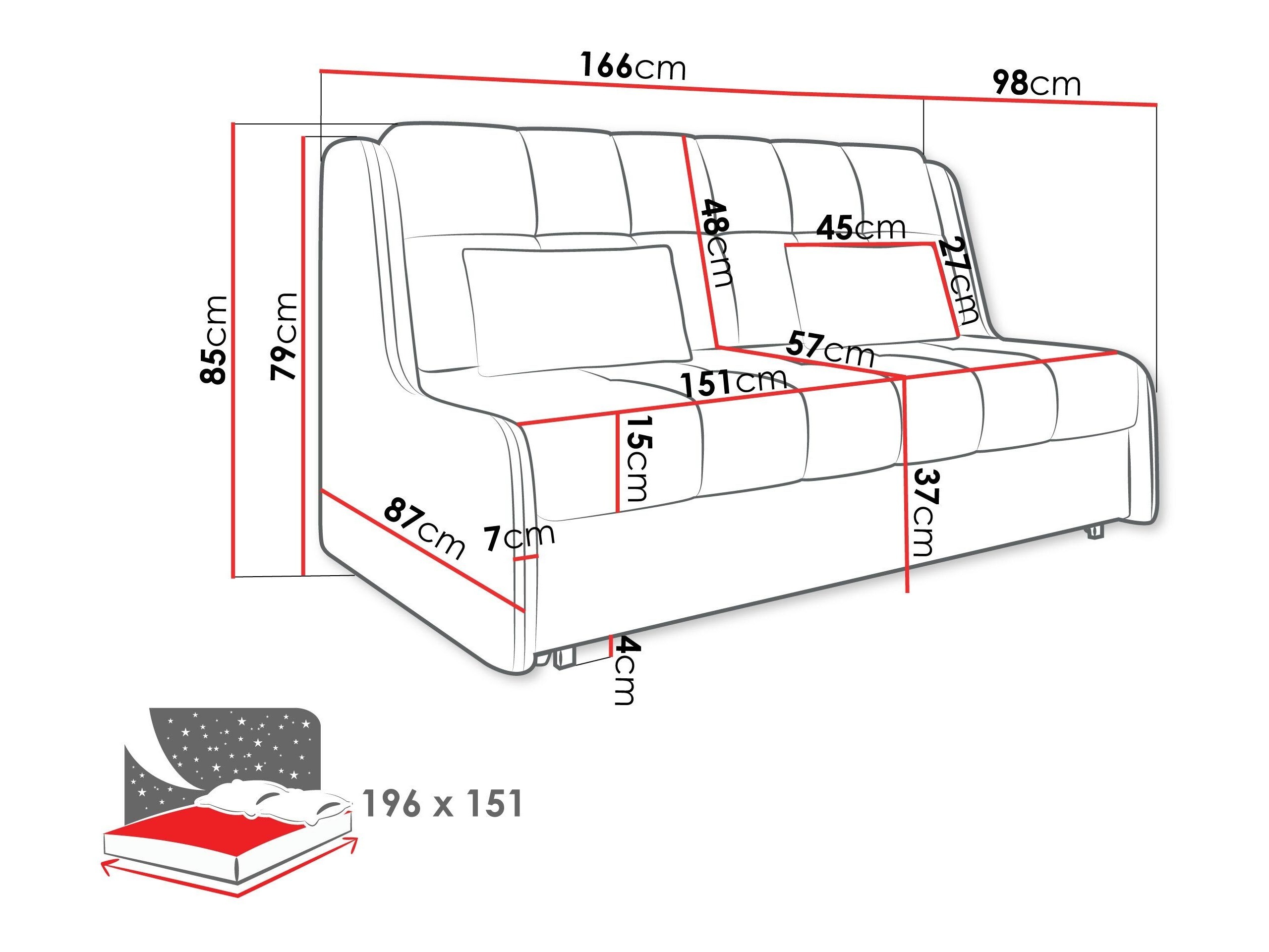 Canapea extensibilă Columbus 257 (Sereno 692)