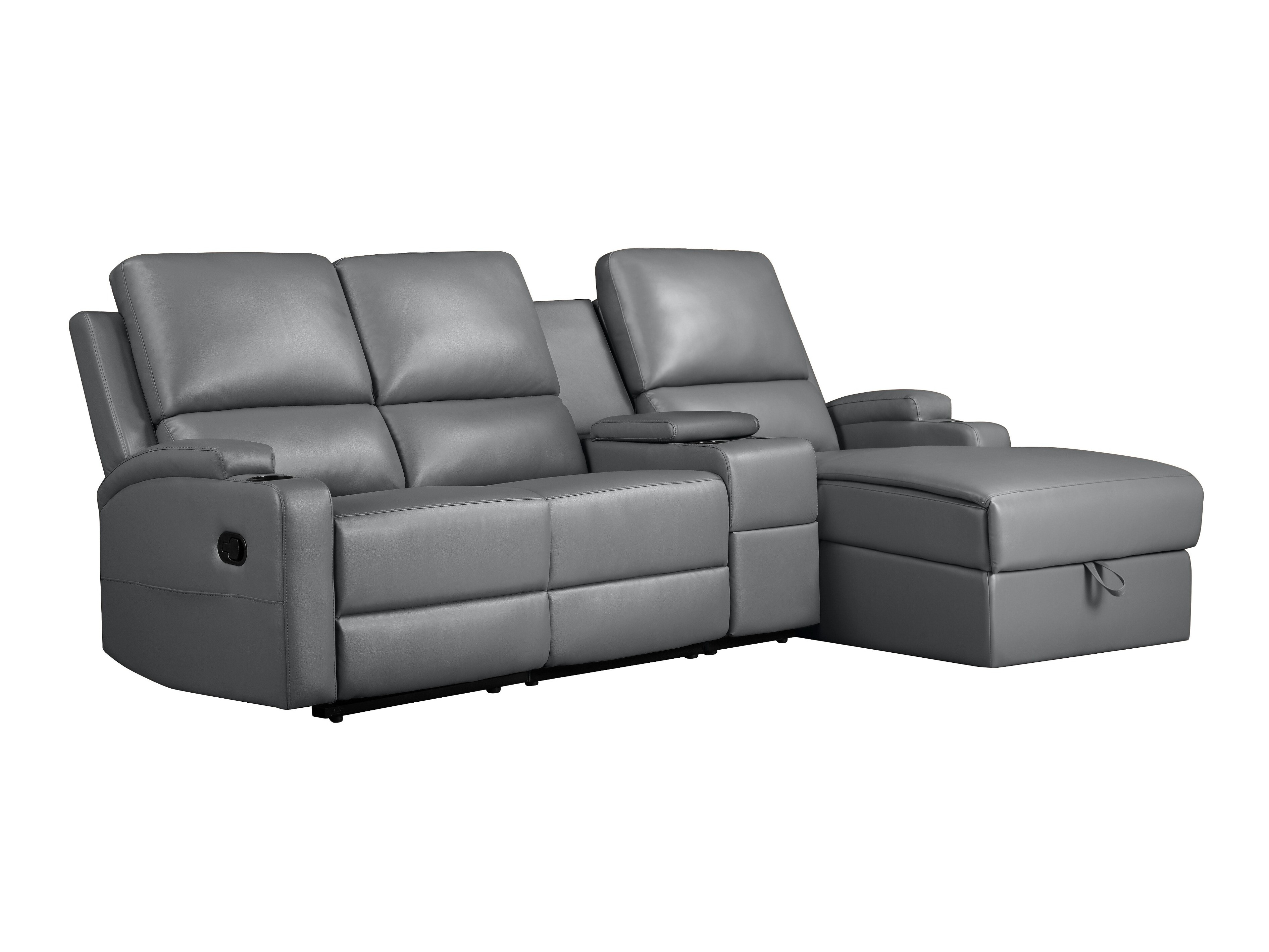 Colțar cu recliner Denton 1368 (Gri)