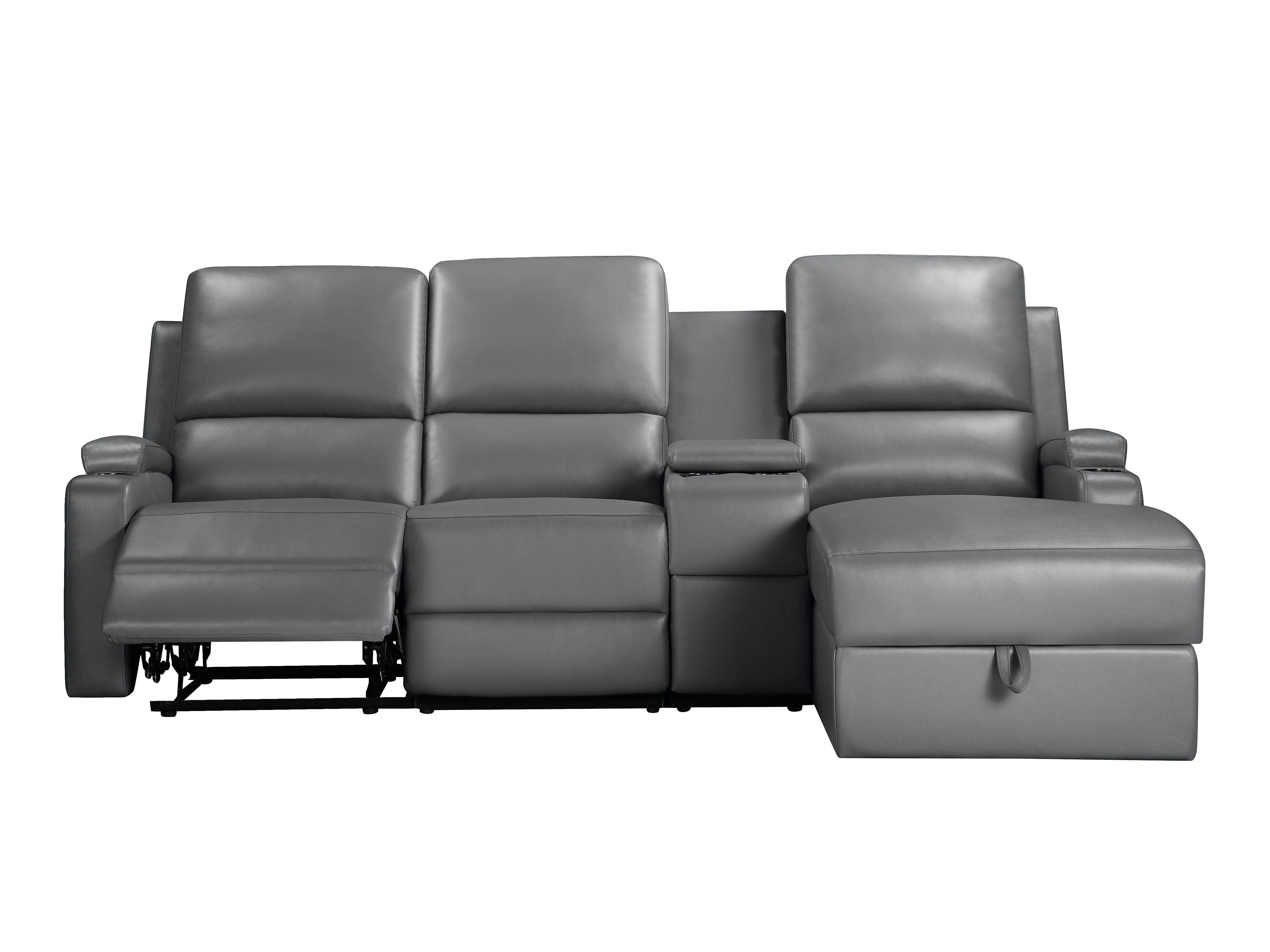 Colțar cu recliner Denton 1368 (Gri)