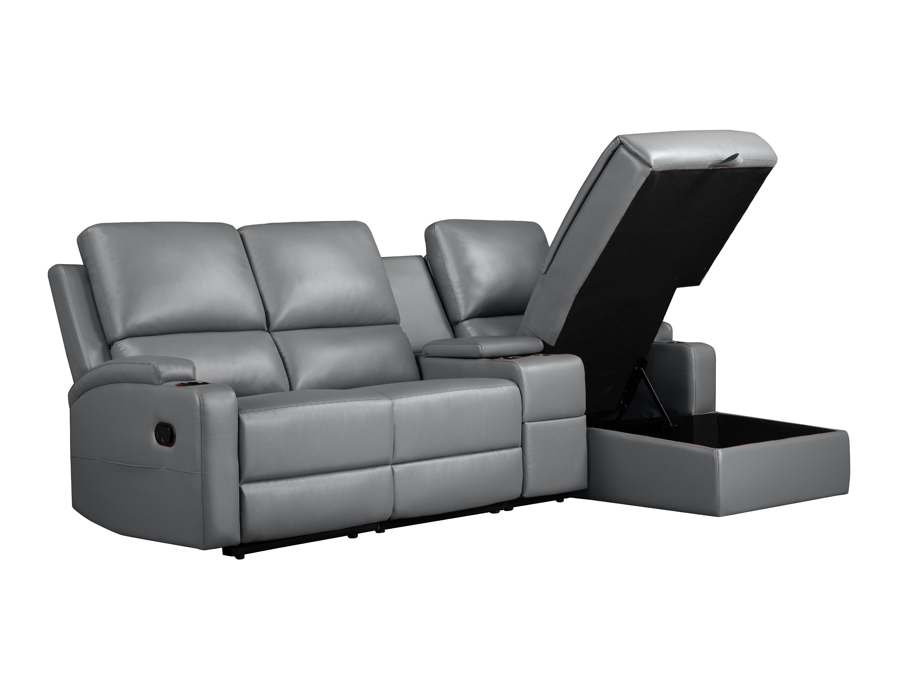 Colțar cu recliner Denton 1368 (Gri)