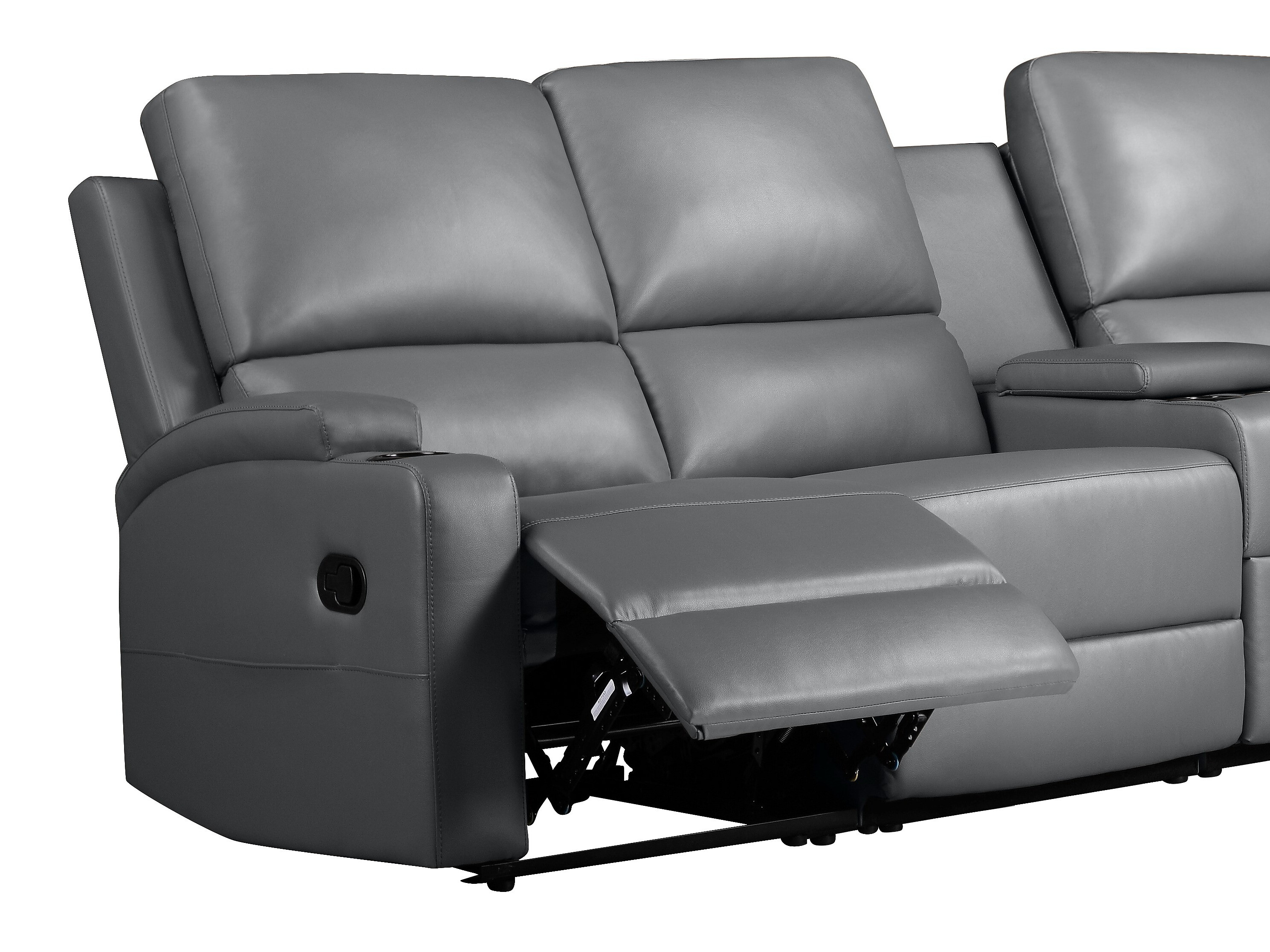 Colțar cu recliner Denton 1368 (Gri)