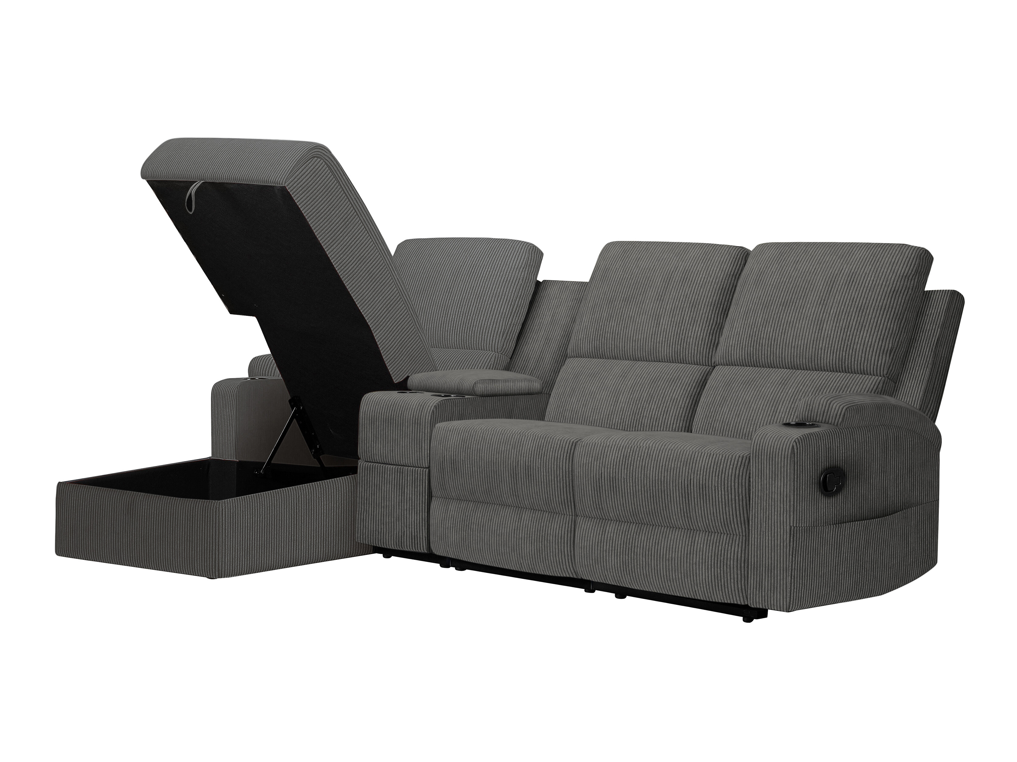 Colțar cu recliner Denton 1568 (Antracit)