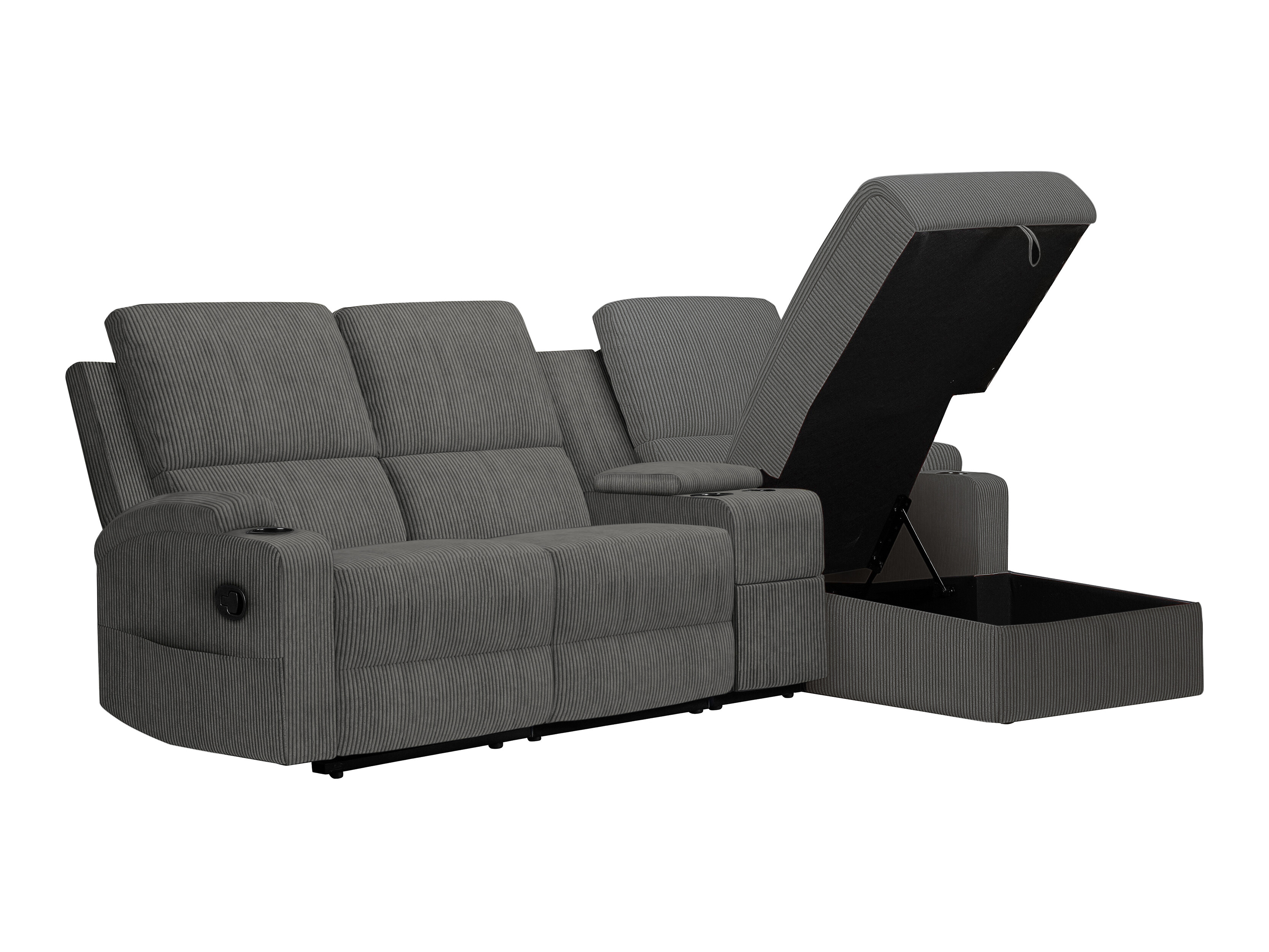 Colțar cu recliner Denton 1568 (Antracit)