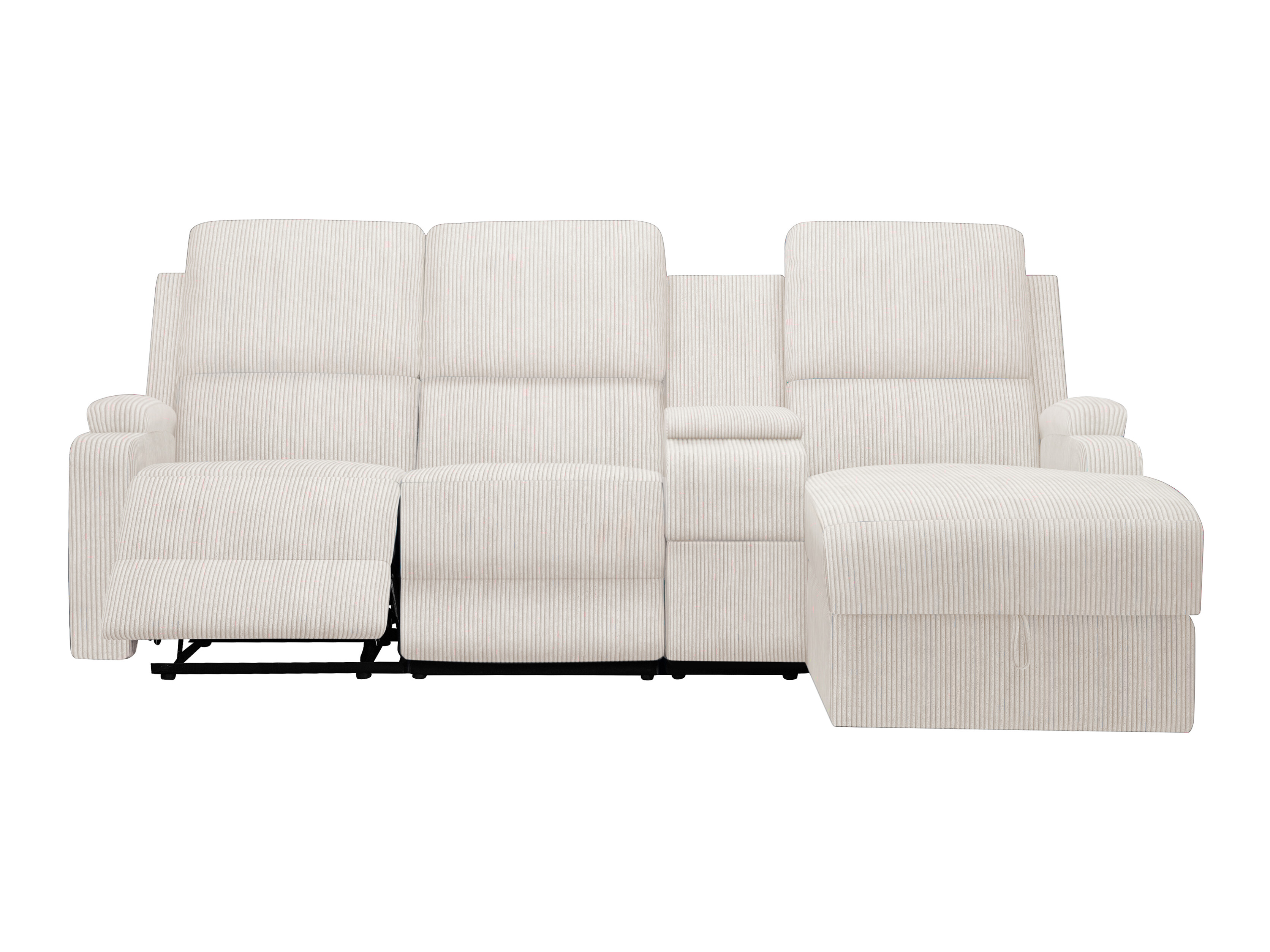 Colțar cu recliner Denton 1568 (Crem)