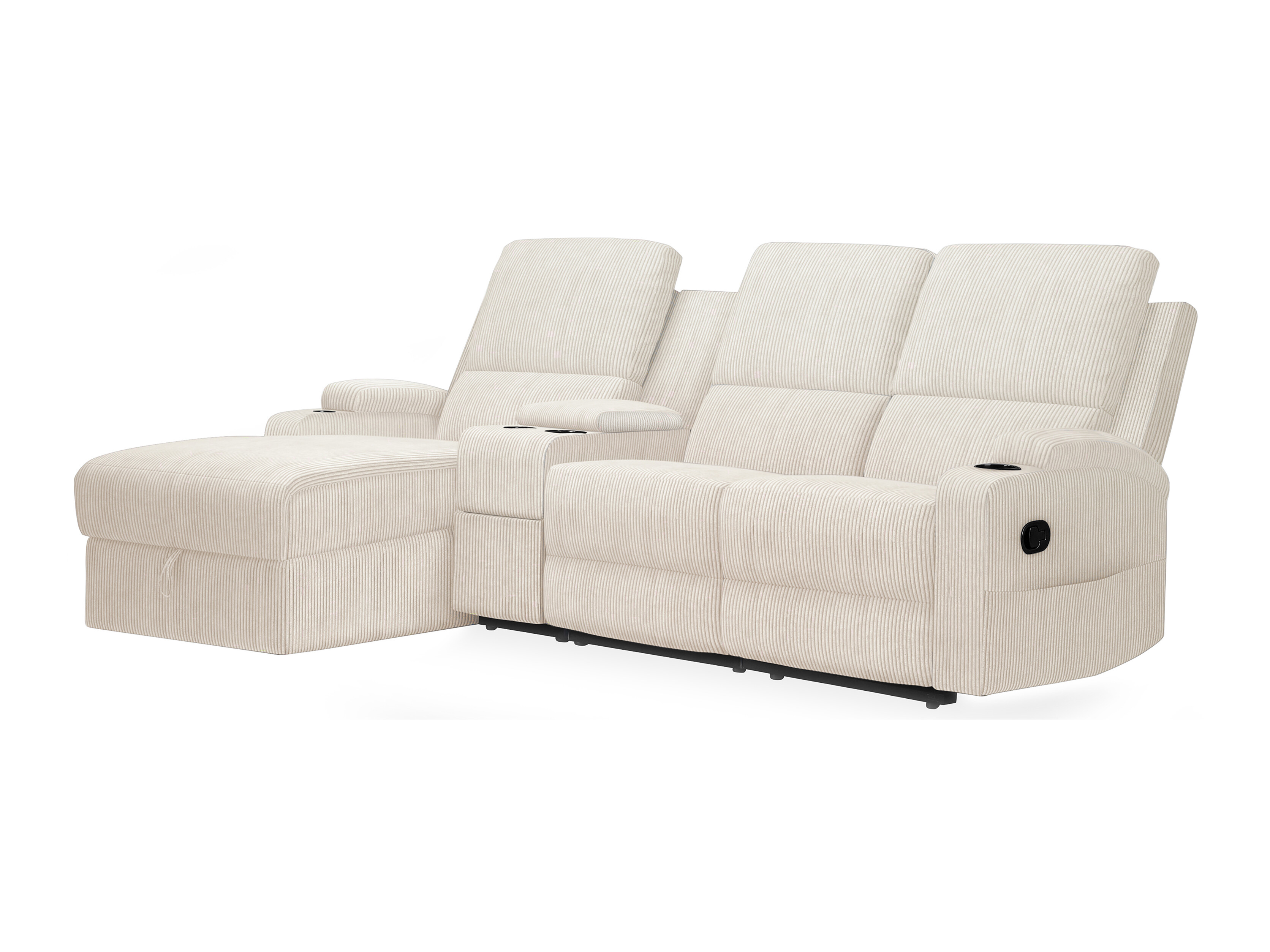 Colțar cu recliner Denton 1568 (Crem)