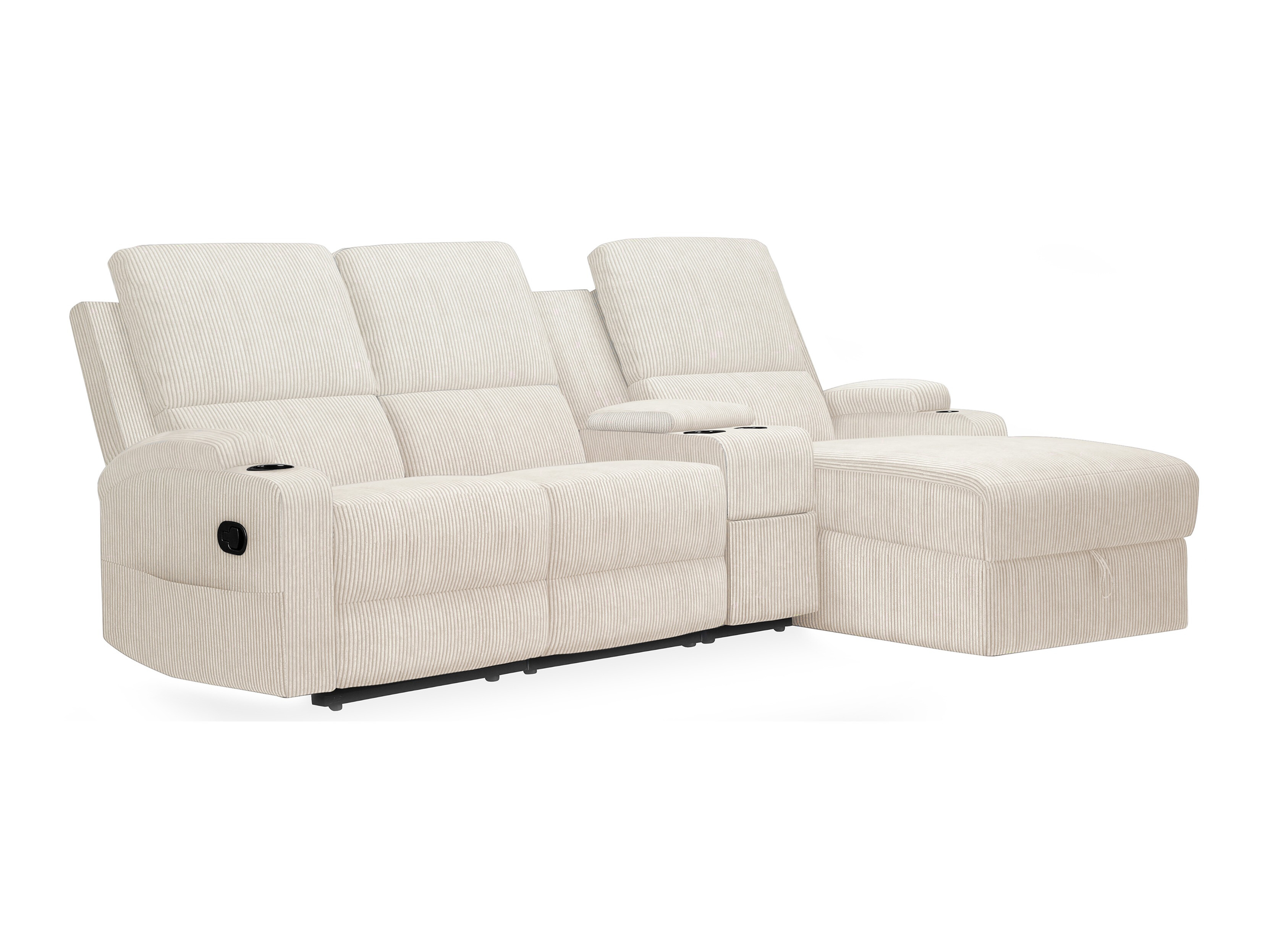 Colțar cu recliner Denton 1568 (Crem)