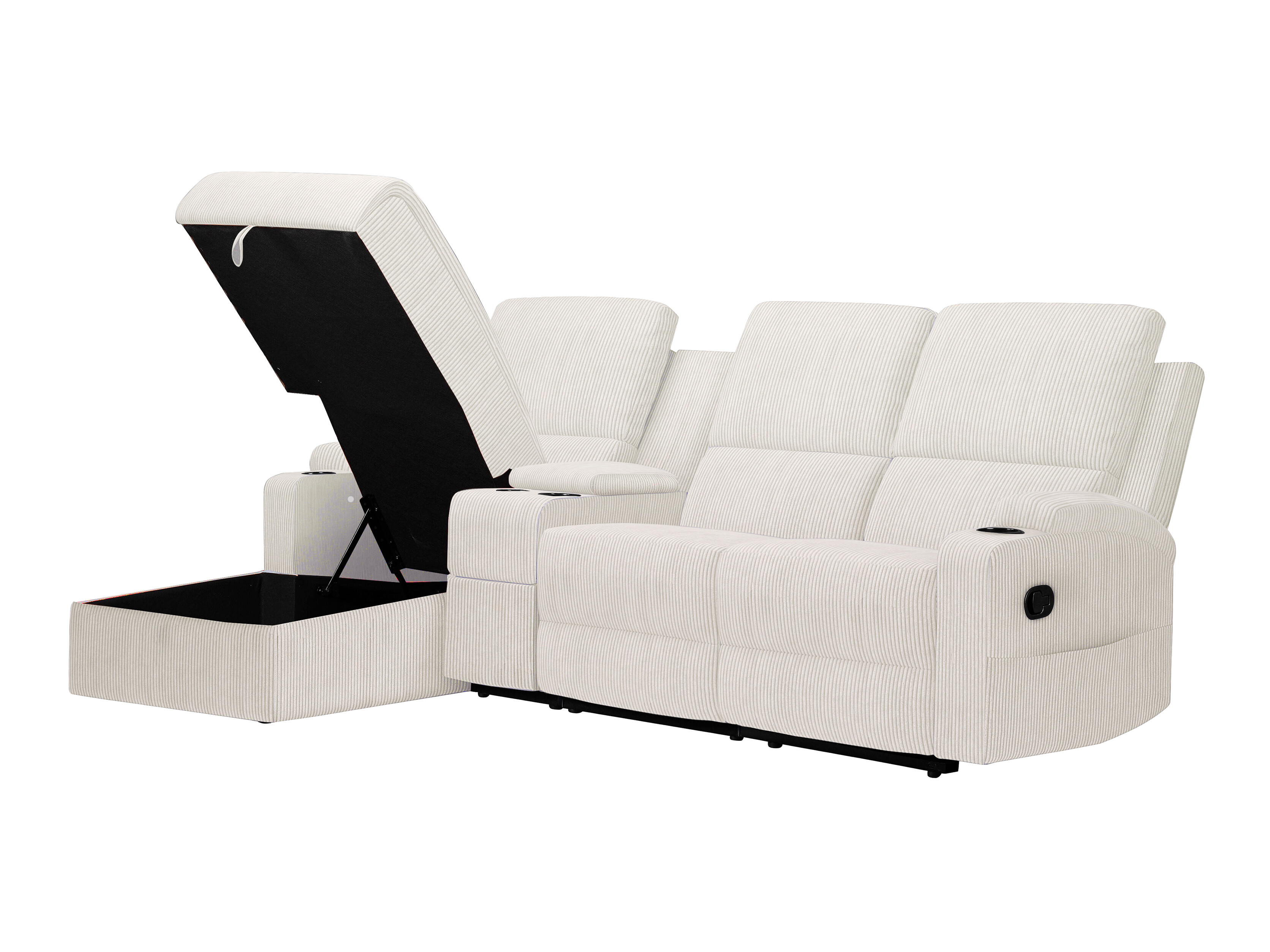 Colțar cu recliner Denton 1568 (Crem)
