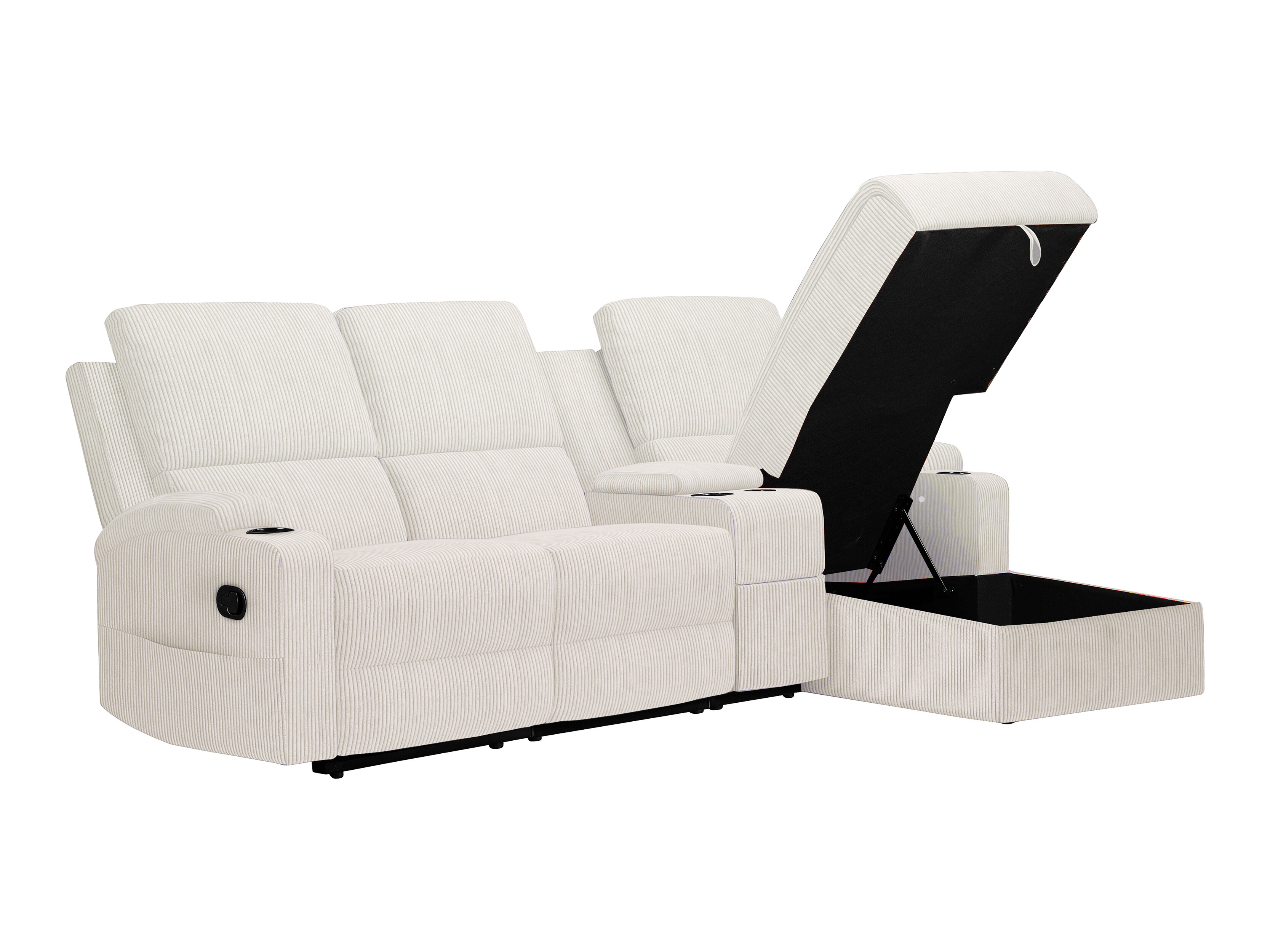 Colțar cu recliner Denton 1568 (Crem)