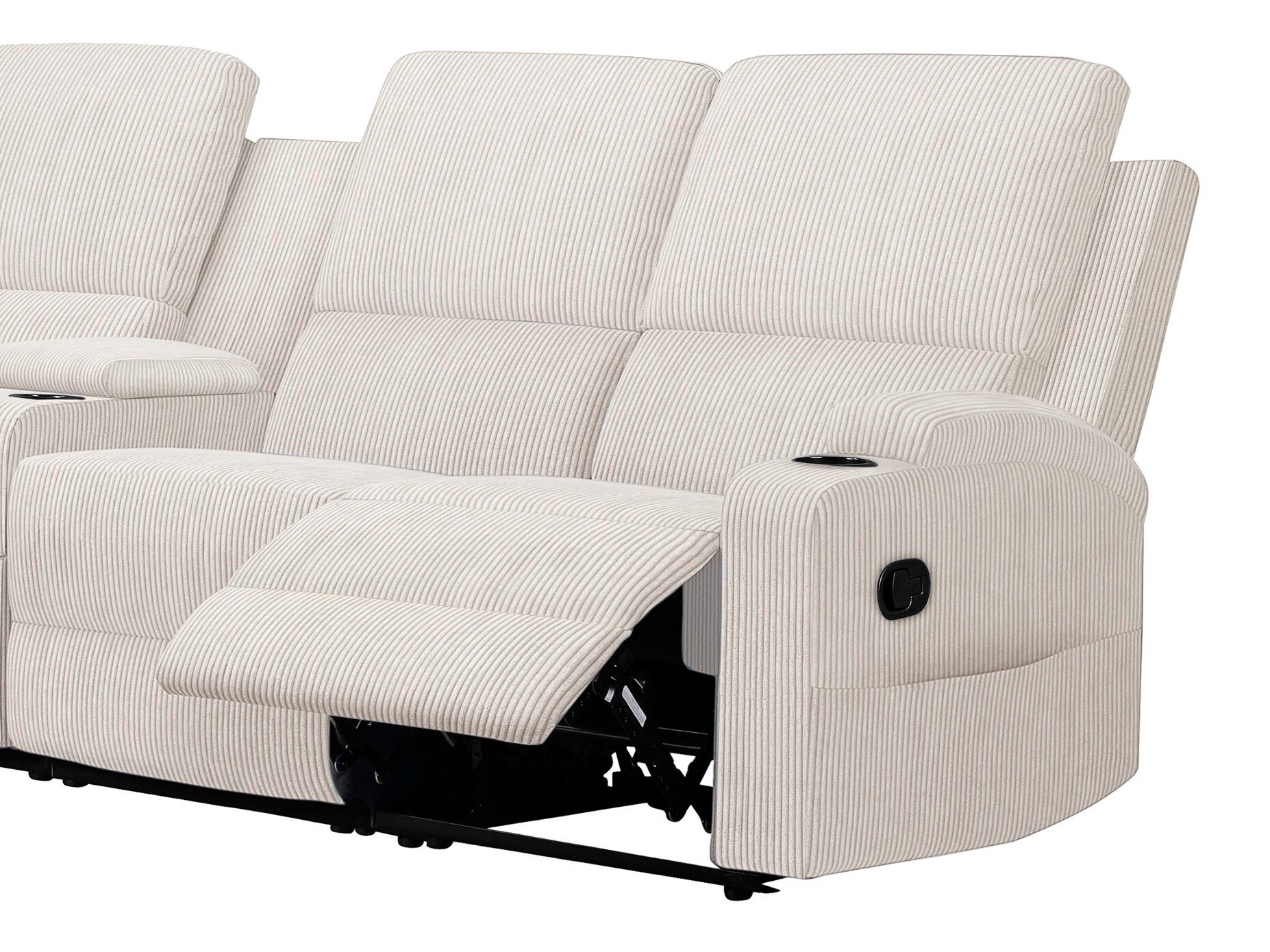 Colțar cu recliner Denton 1568 (Crem)