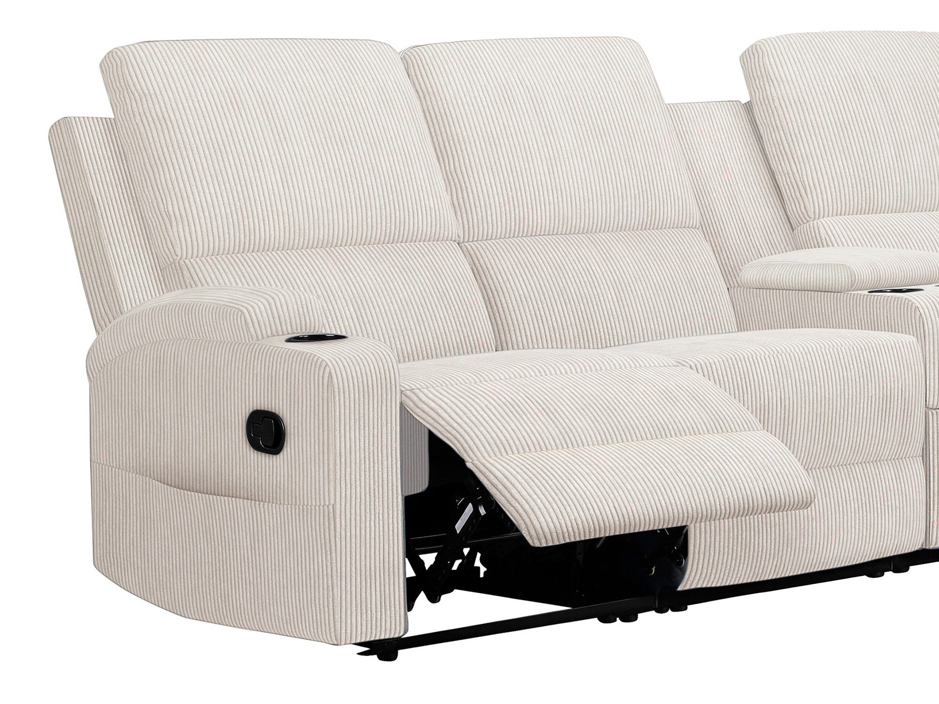 Colțar cu recliner Denton 1568 (Crem)