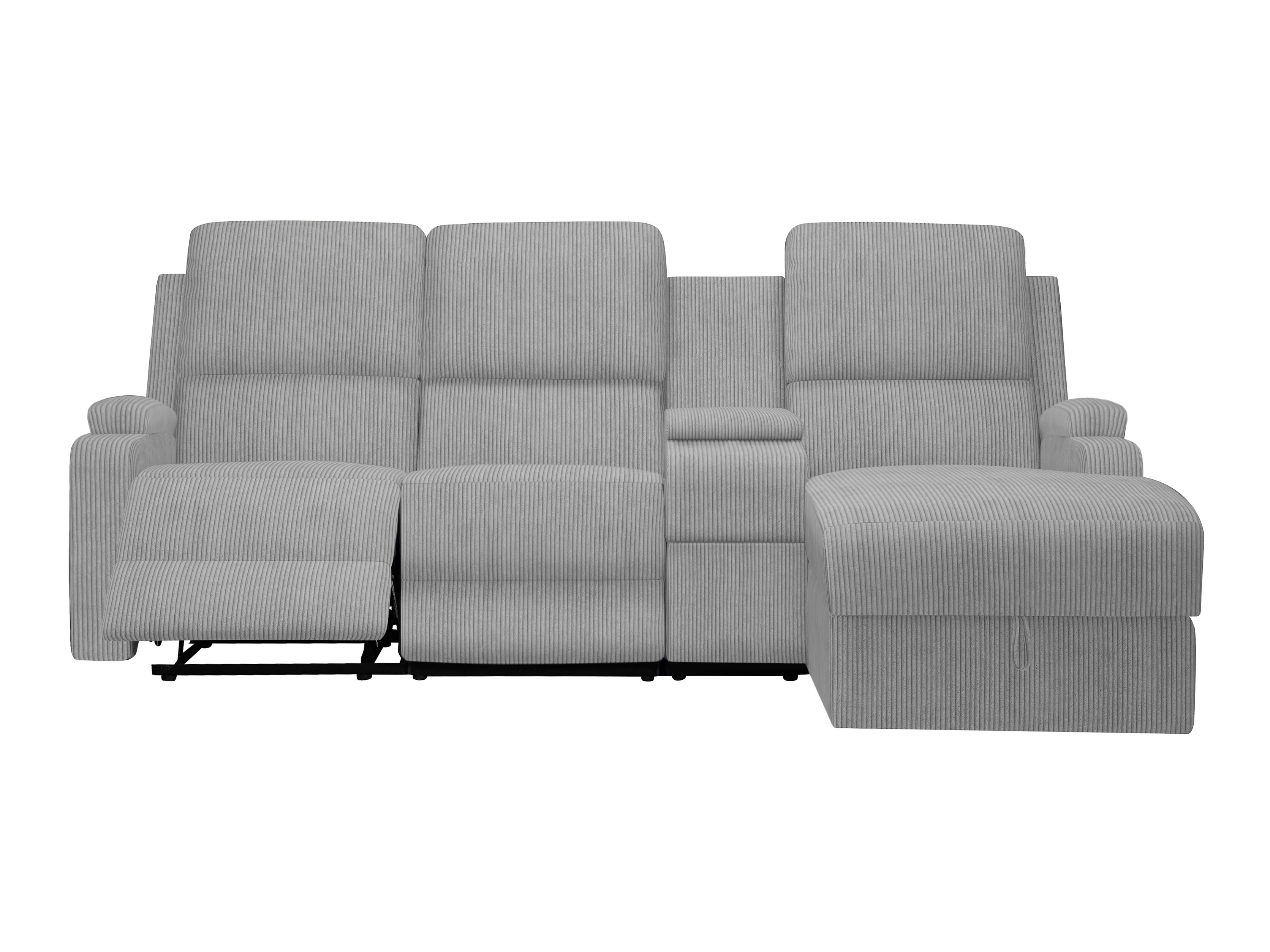 Colțar cu recliner Denton 1568 (Gri)